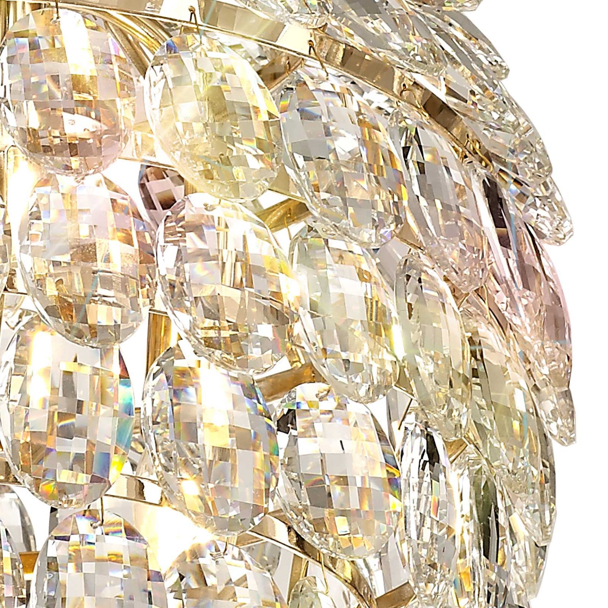Diyas Coniston Pendant 6 Light E14 - French Gold/Crystal