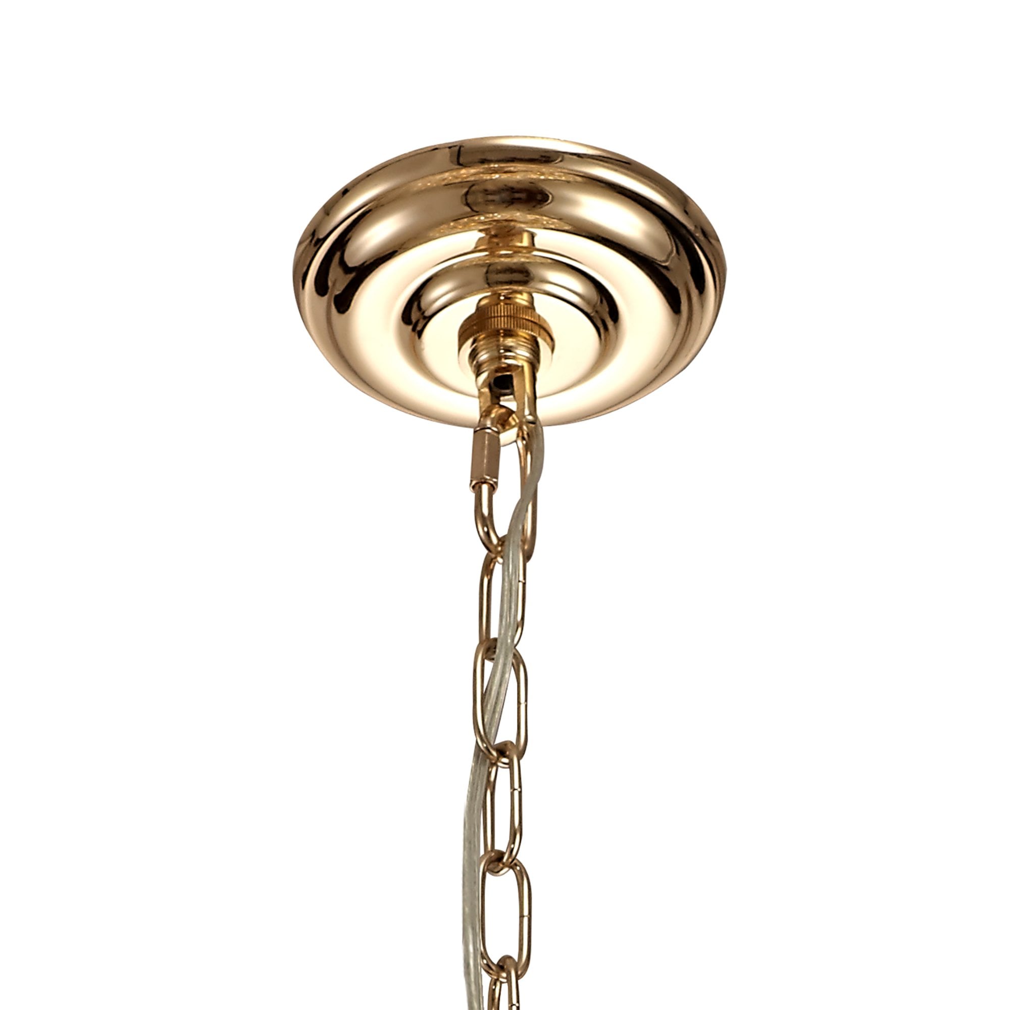 Diyas Coniston Pendant 6 Light E14 - French Gold/Crystal