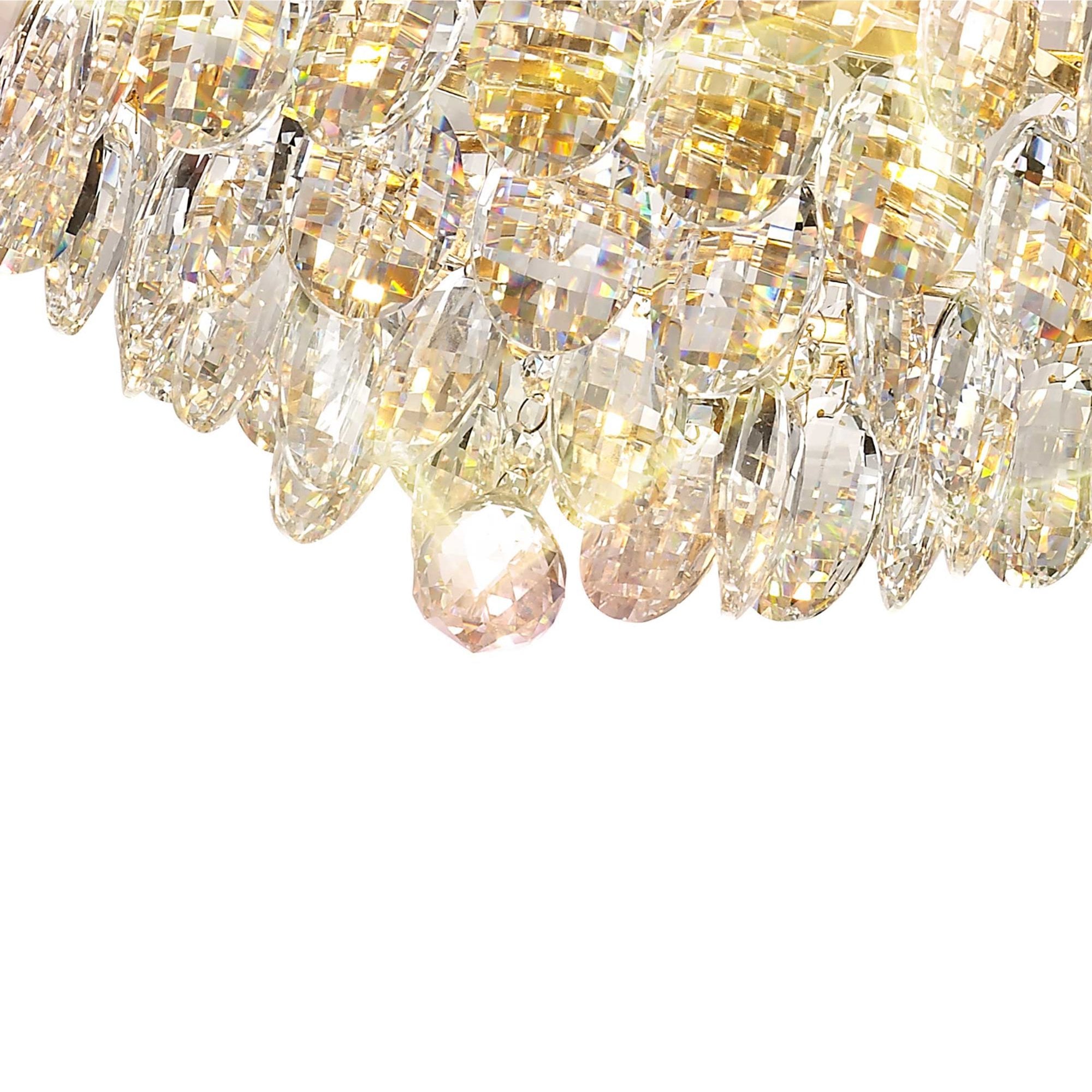 Diyas Coniston Pendant 9 Light E14 - French Gold/Crystal
