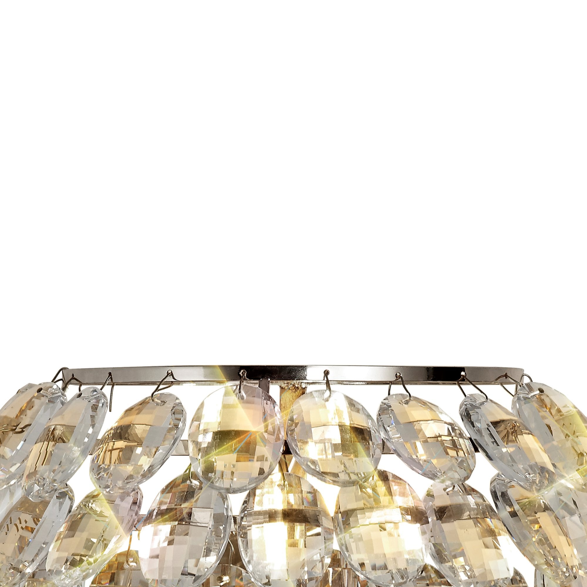 Diyas Coniston Wall Lamp Single Light E14 - Polished Chrome/Crystal