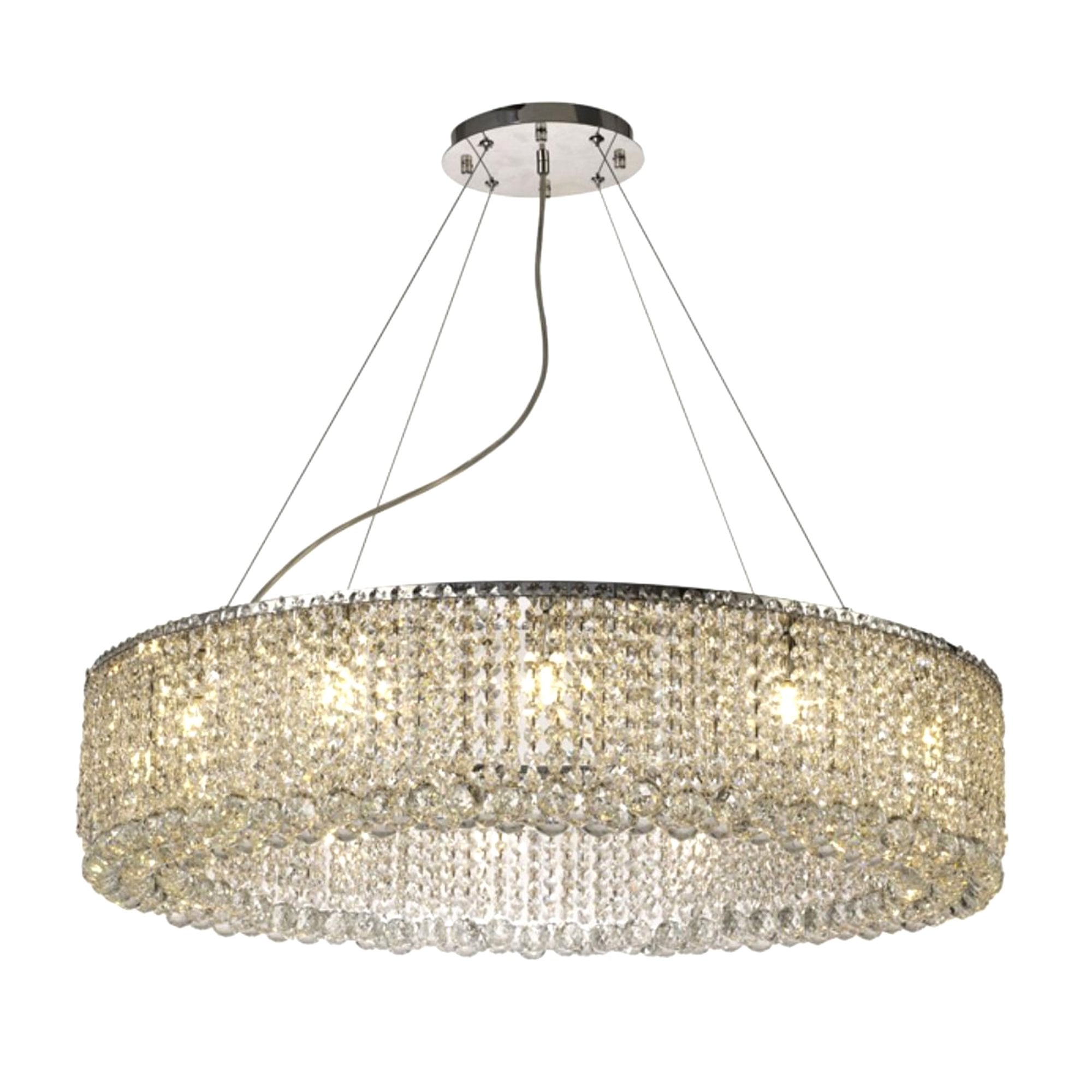 Diyas Empire 85cm Round Pendant Chandelier - Polished Chrome/Crystal