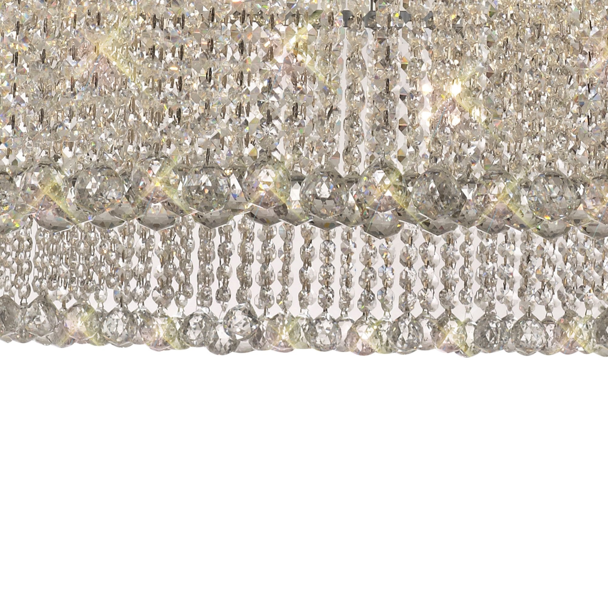 Diyas Empire 110cm Round Pendant Chandelier - Polished Chrome/Crystal