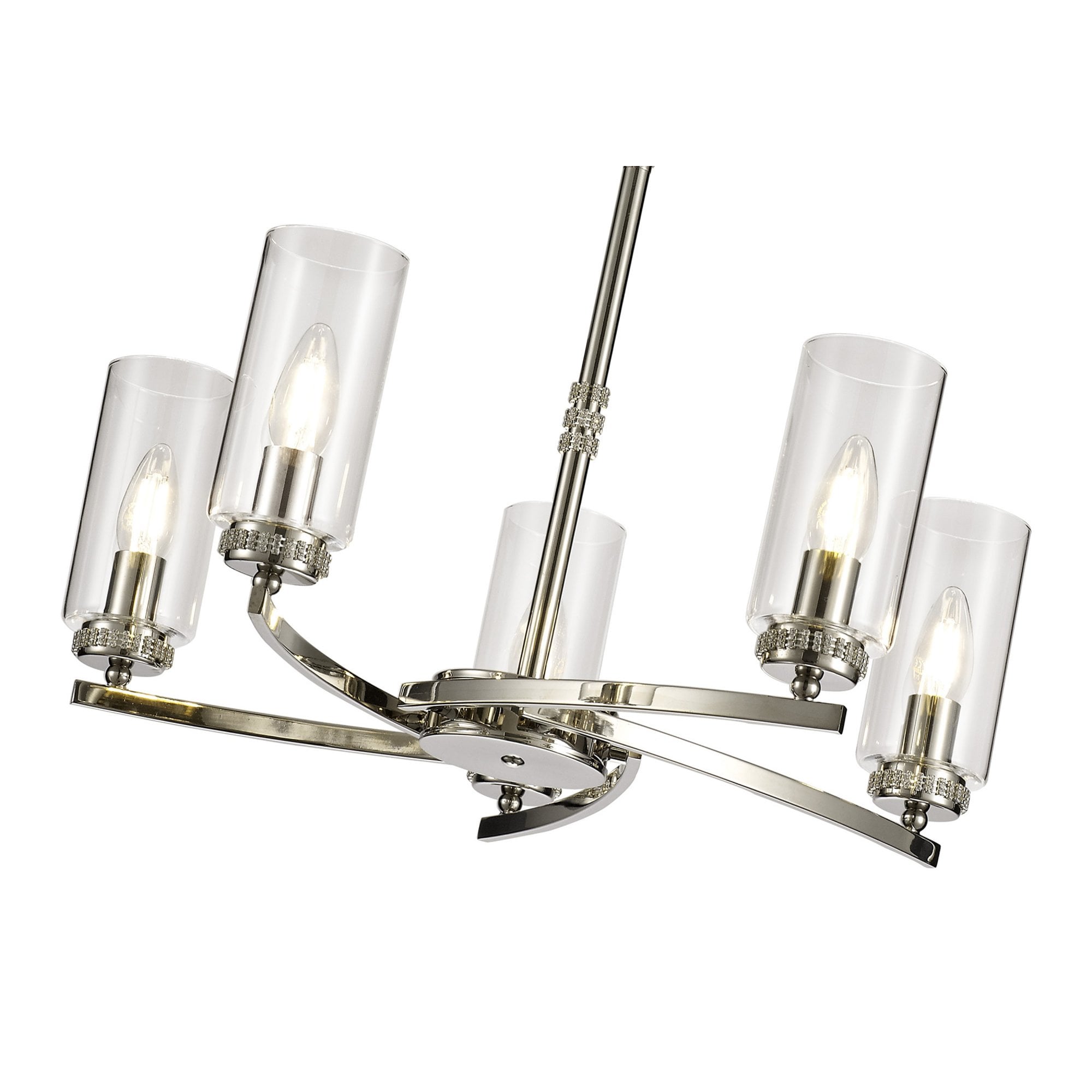Fabula Heathcote 5 Light Pendant/Semi-Flush Light - Polished Nickel