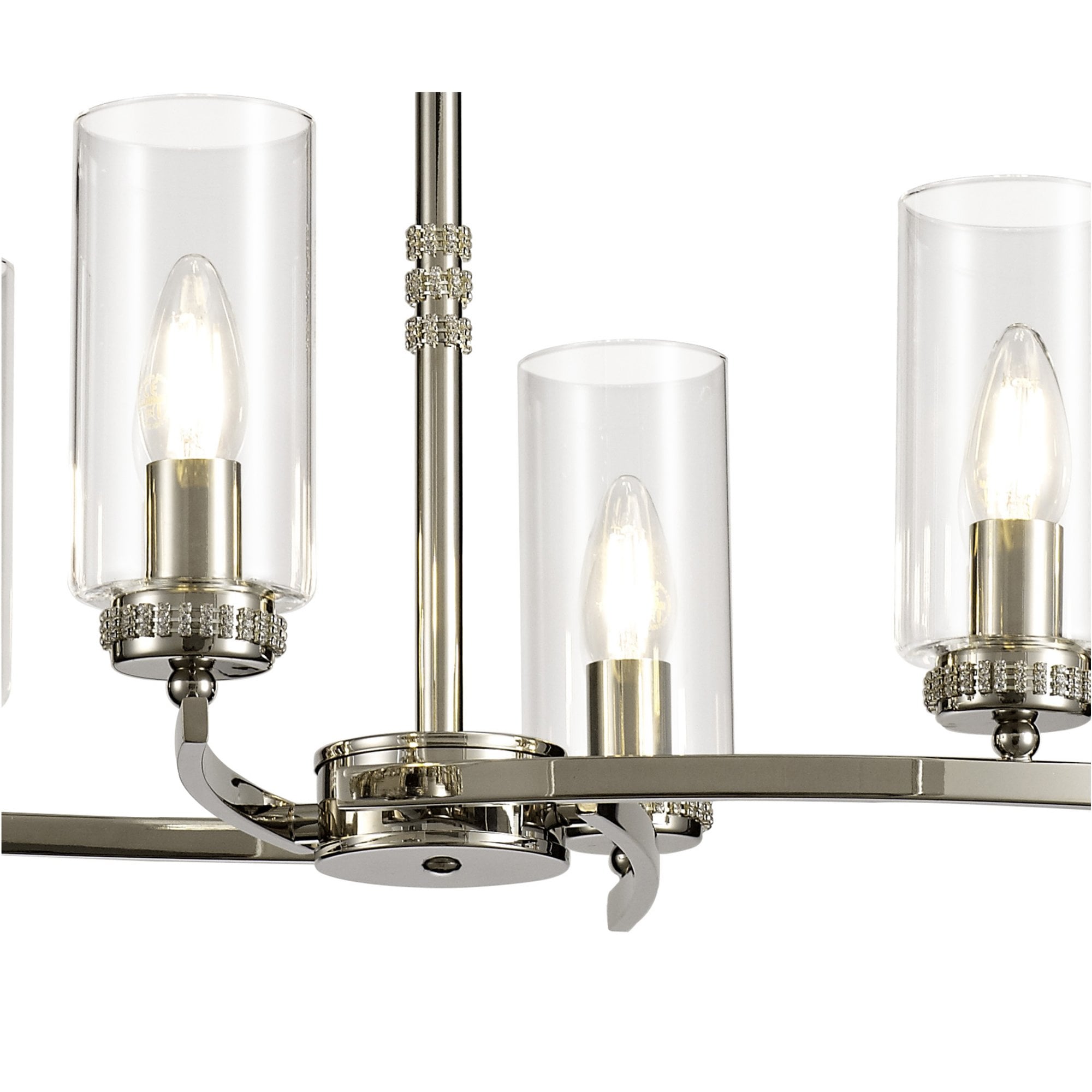 Fabula Heathcote 6 Light Rectangular Pendant/Semi-Flush Light - Polished Nickel