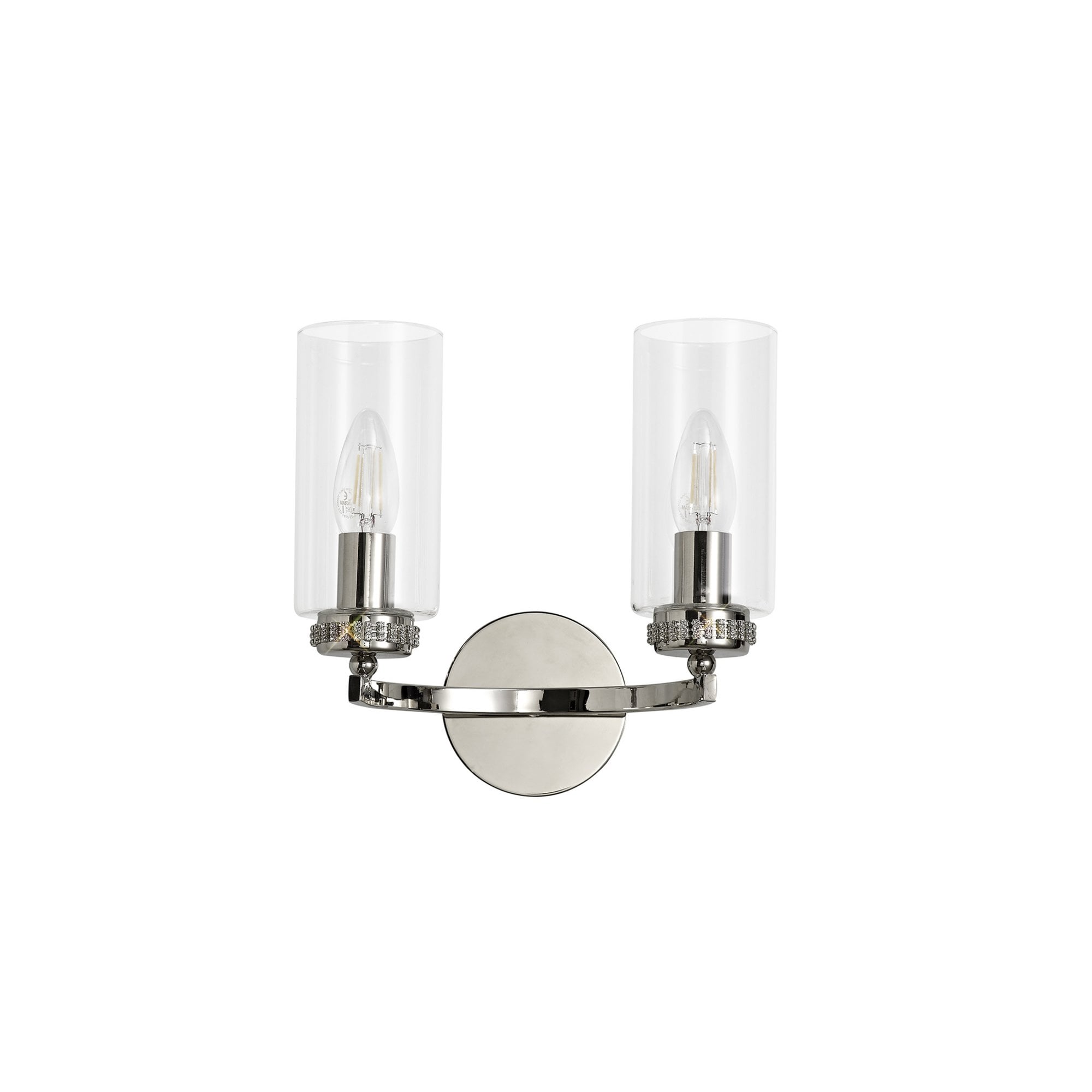 Fabula Heathcote 2 Light Wall Lamp - Polished Nickel