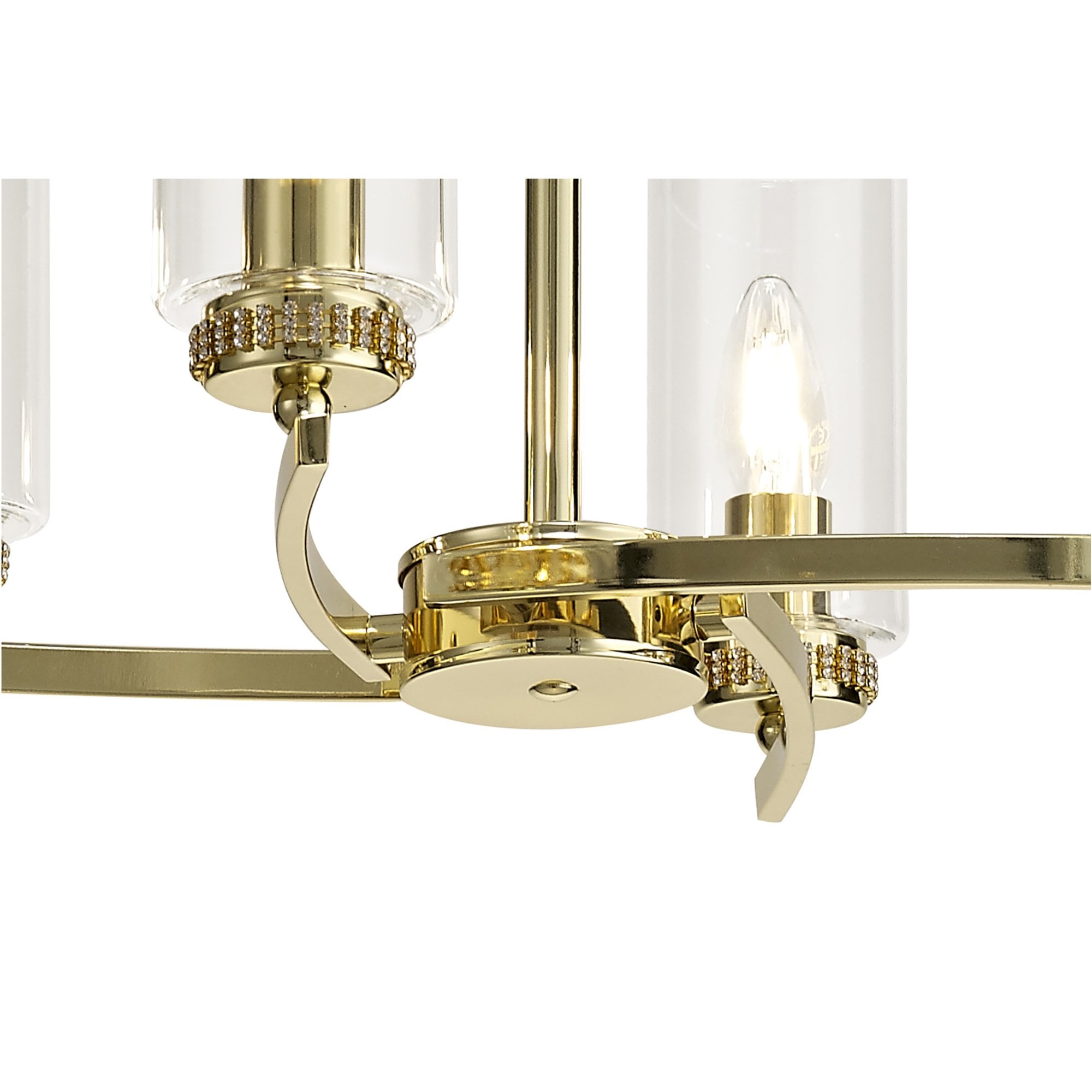 Fabula Heathcote 6 Light Rectangular Pendant/Semi-Flush Light - Polished Gold