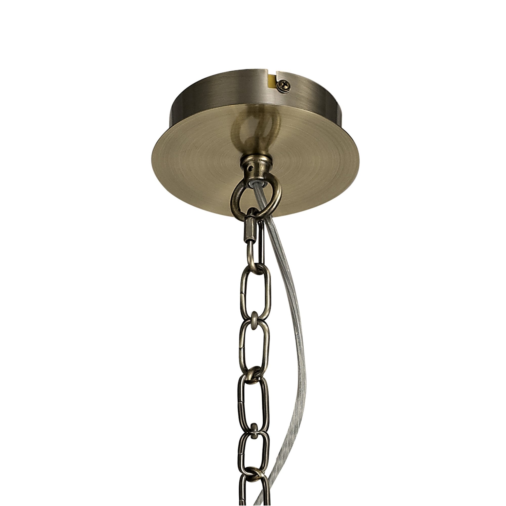 Fabula Heathcote 3 Light Pendant/Semi-Flush Light - Antique Brass