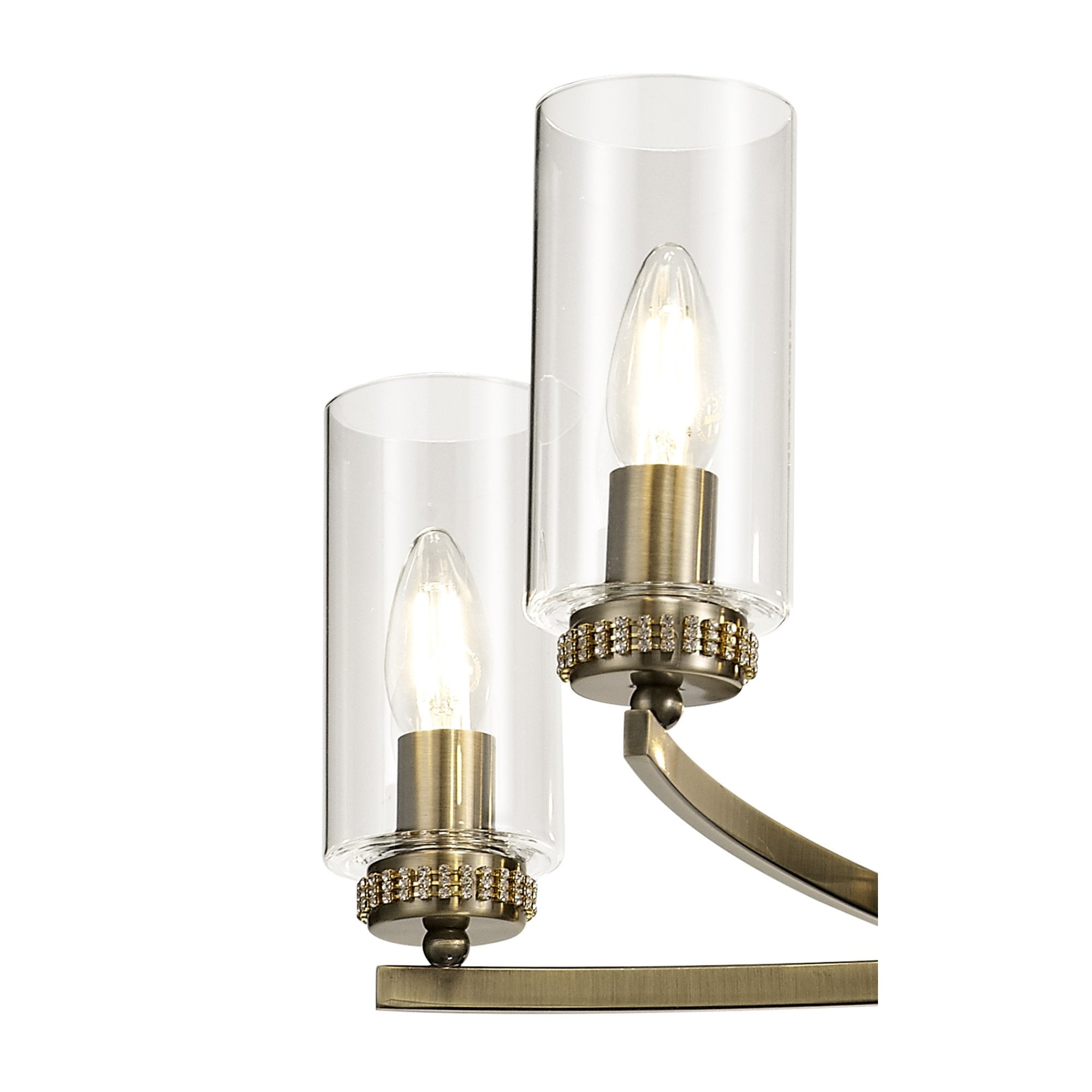 Fabula Heathcote 5 Light Pendant/Semi-Flush Light - Antique Brass