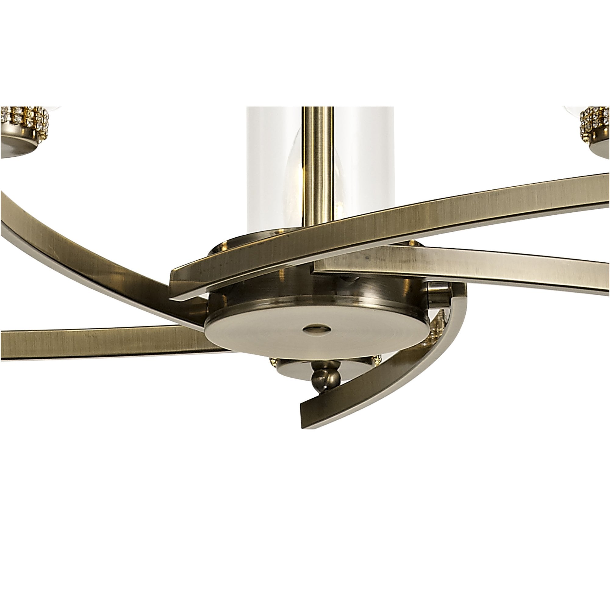 Fabula Heathcote 5 Light Pendant/Semi-Flush Light - Antique Brass