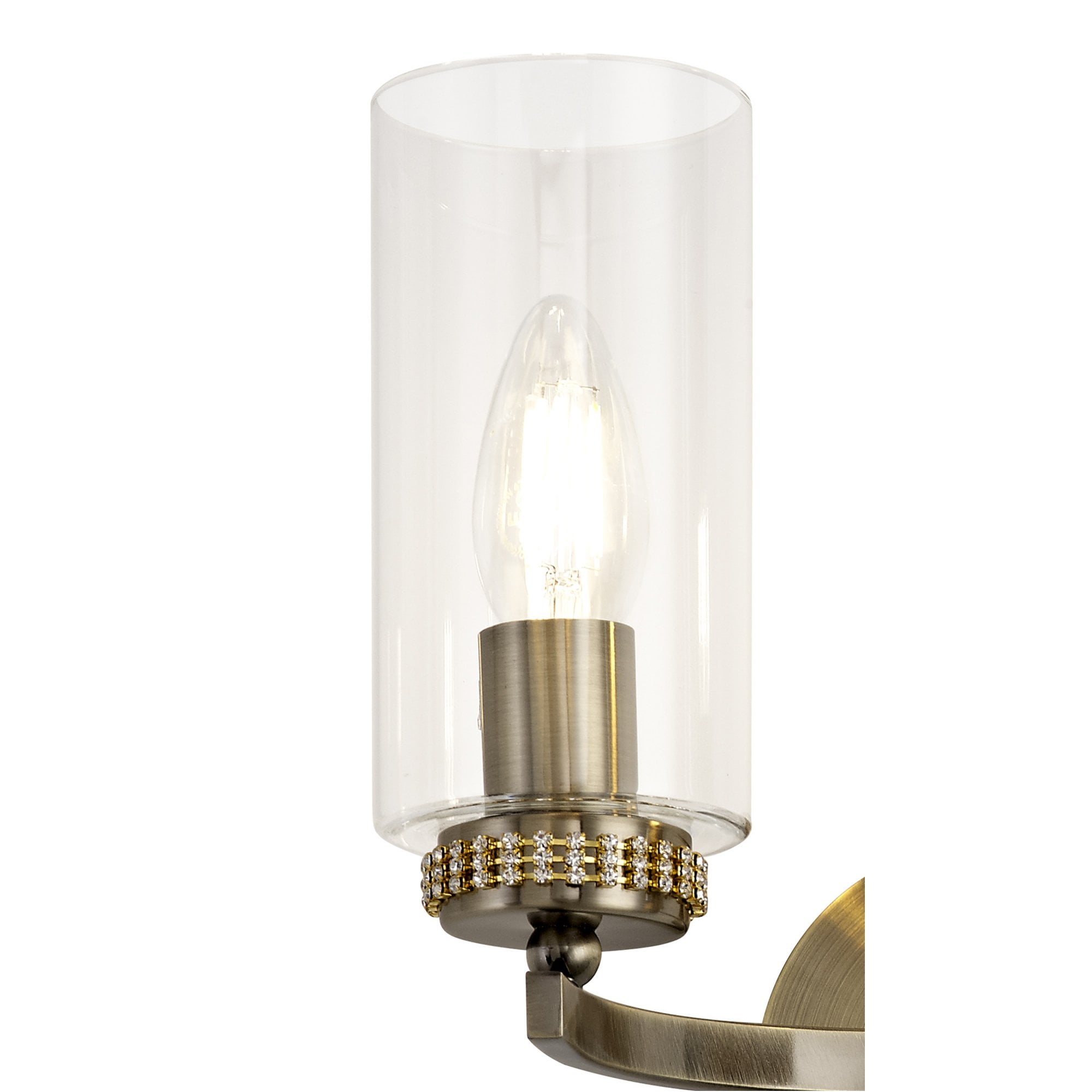 Fabula Heathcote 2 Light Wall Lamp - Antique Brass