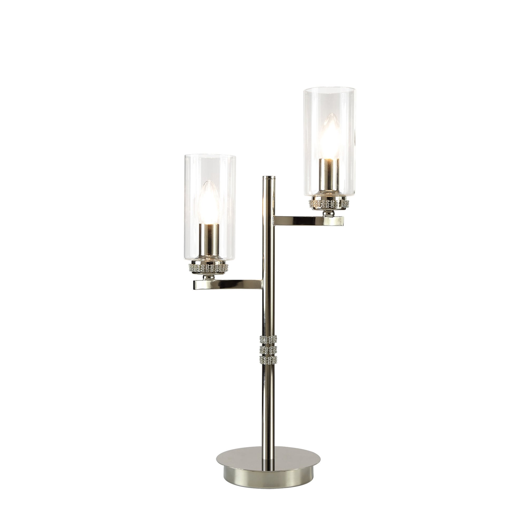 Fabula Heathcote 2 Light Table Lamp - Polished Nickel