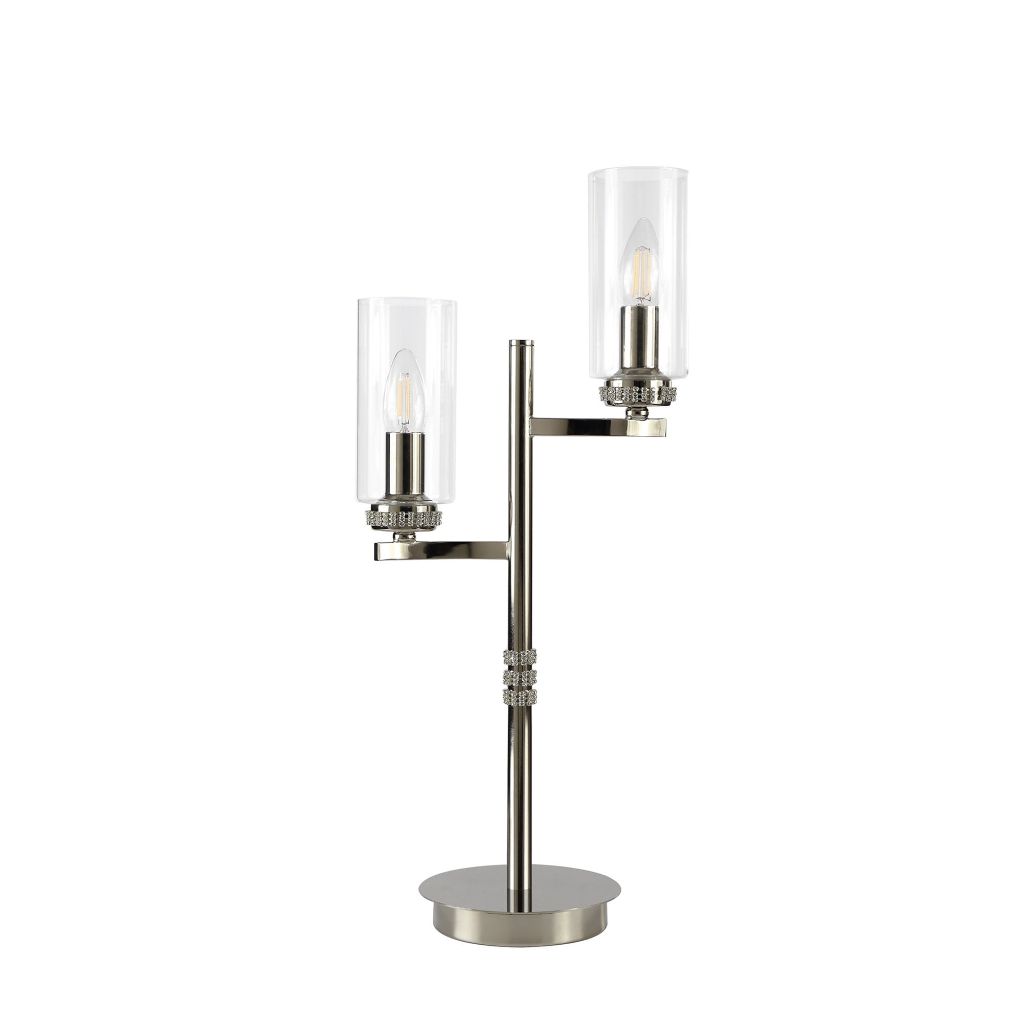 Fabula Heathcote 2 Light Table Lamp - Polished Nickel