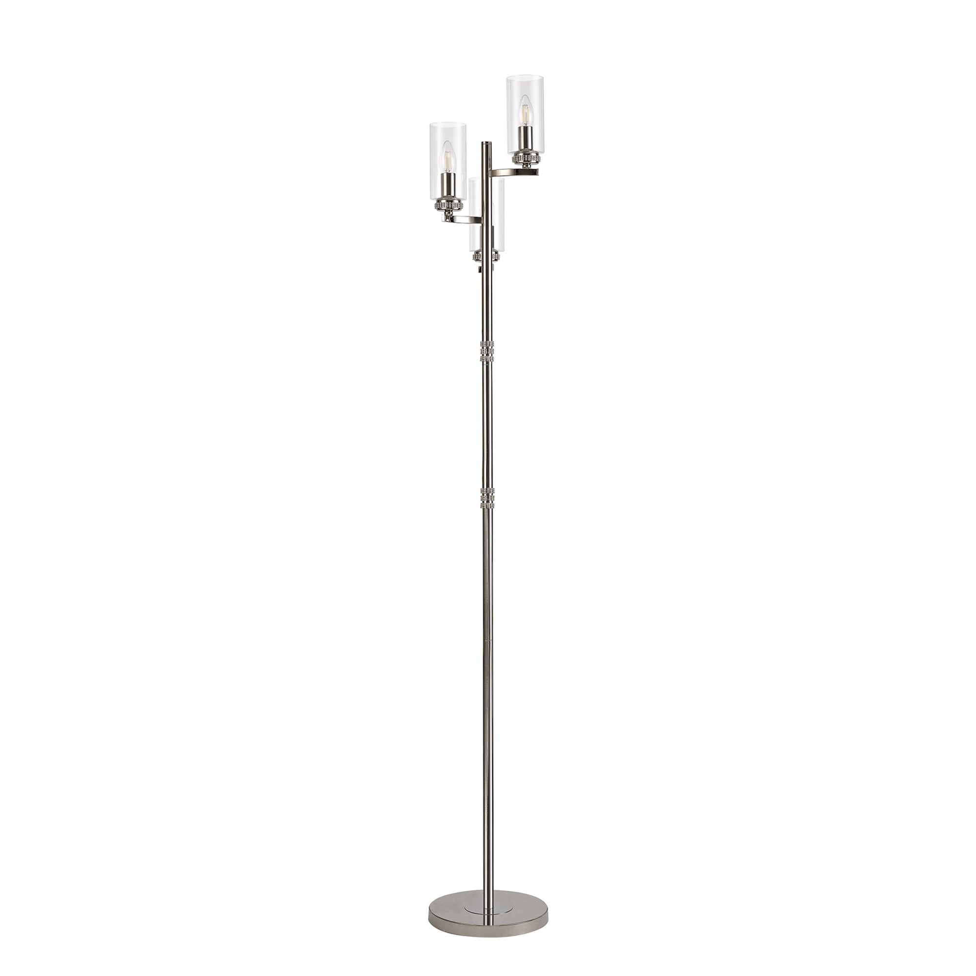 Fabula Heathcote 3 Light Floor Lamp - Polished Nickel