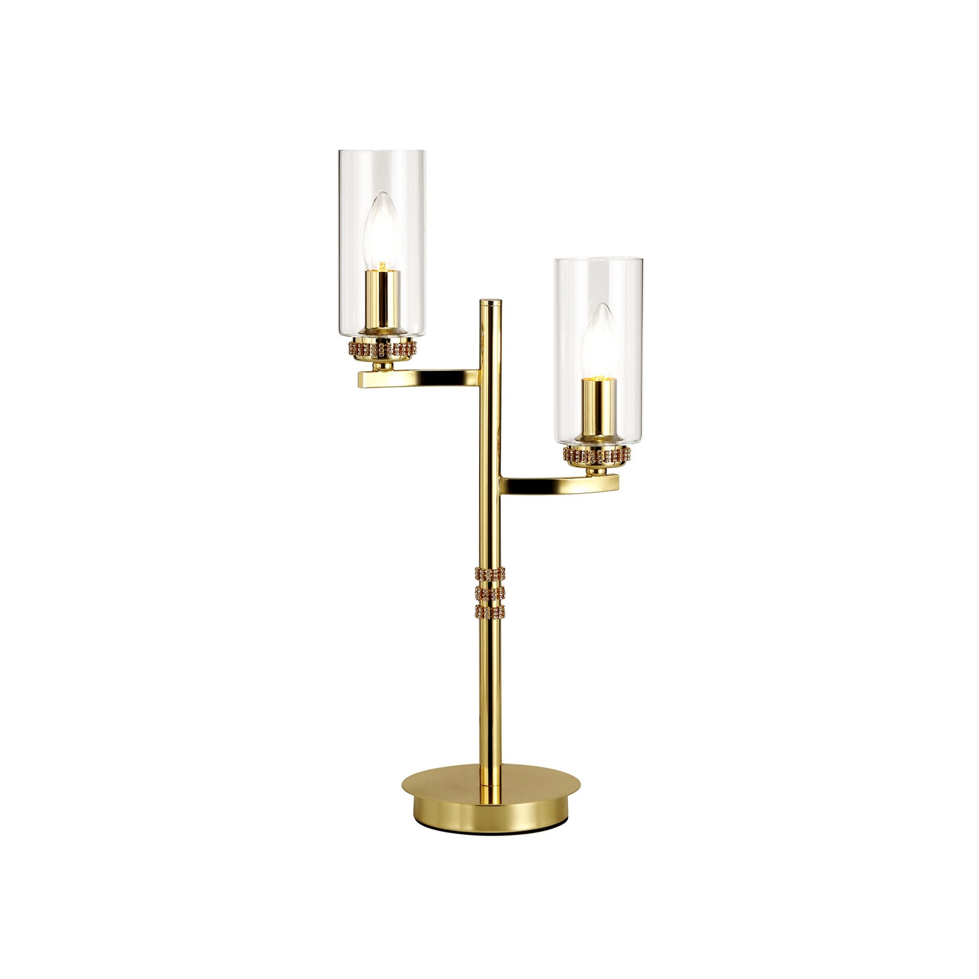 Fabula Heathcote 2 Light Table Lamp - Polished Gold