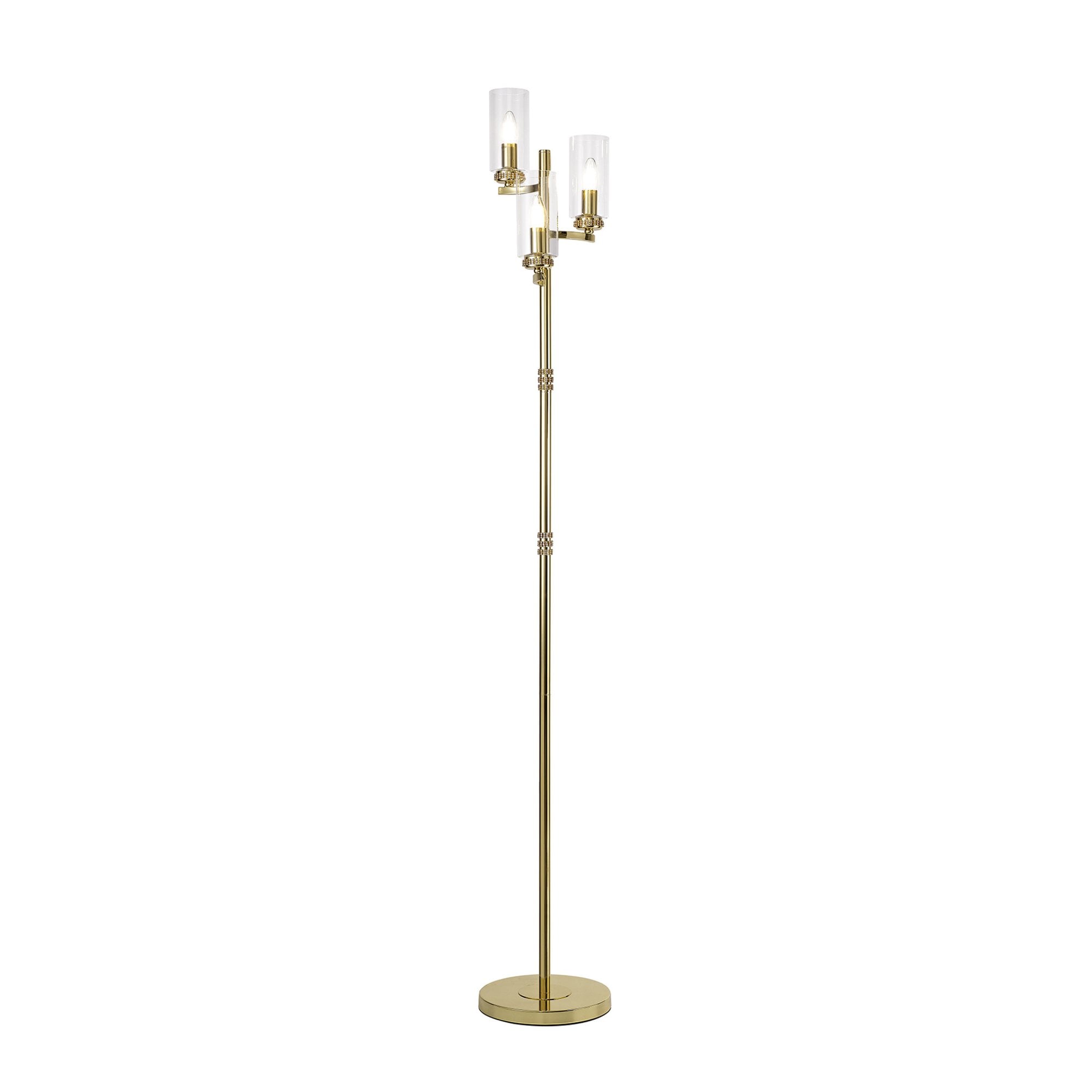 Fabula Heathcote 3 Light Floor Lamp - Polished Gold
