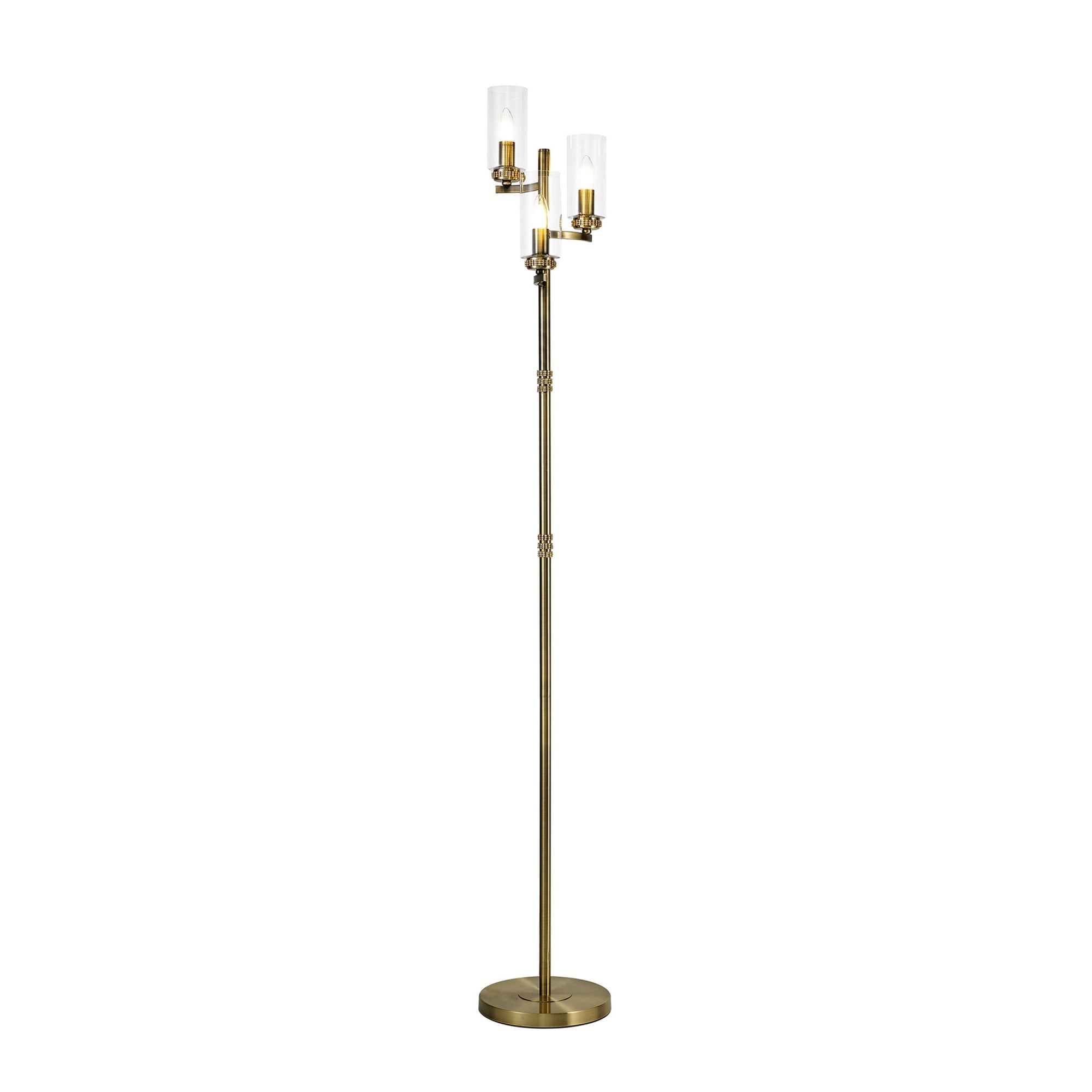 Fabula Heathcote 3 Light Floor Lamp - Antique Brass