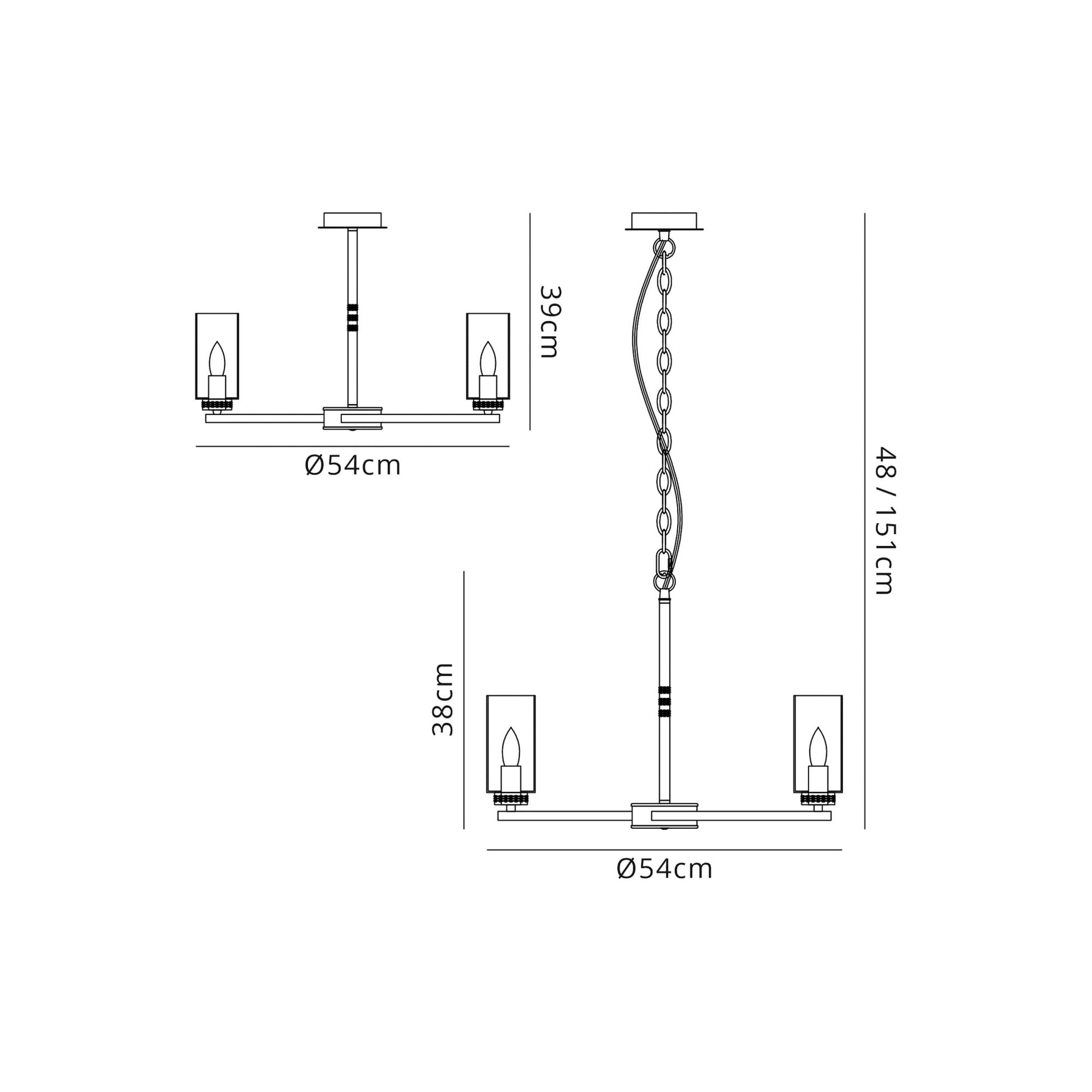 Fabula Heathcote 5 Light Pendant/Semi-Flush Light - Polished Nickel