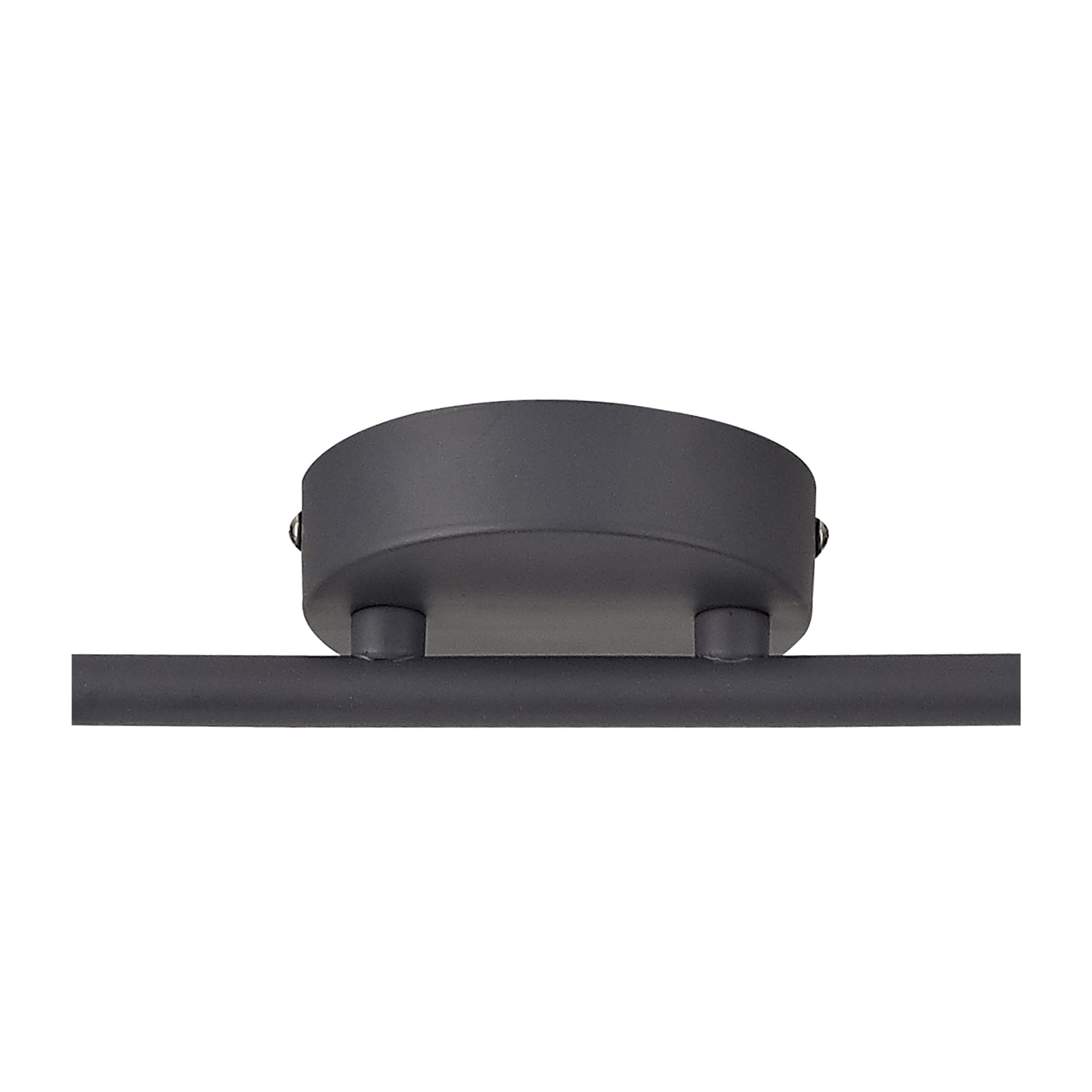 Fabula Leaden 4 Light Linear Bar Spotlight - Matt Grey, Polished Chrome & Cognac Glass