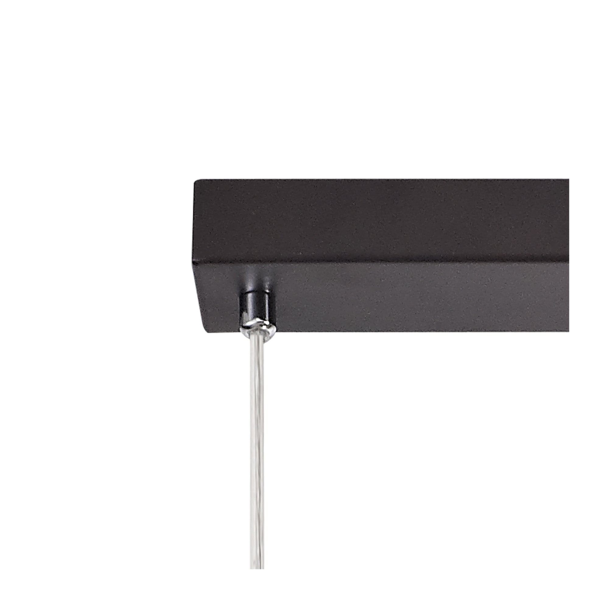 Fabula Leaden 4 Light Linear Bar Pendant - Oiled Bronze, Polished Chrome & Amber Glass