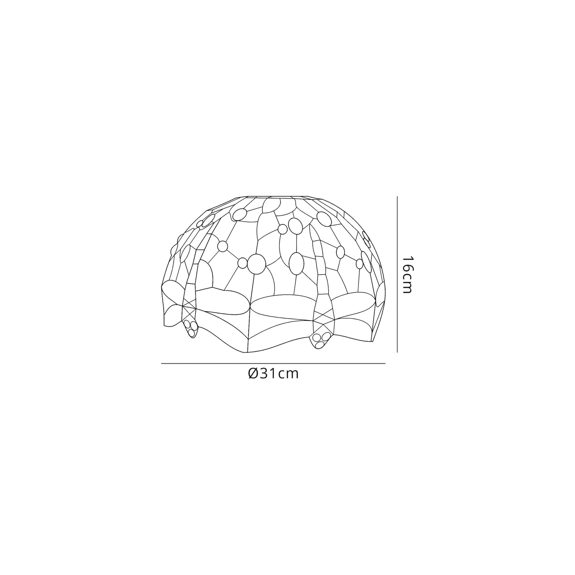 Fabula Hornbeam 30cm Tiffany Shade - Blue & Orange - Shade Only