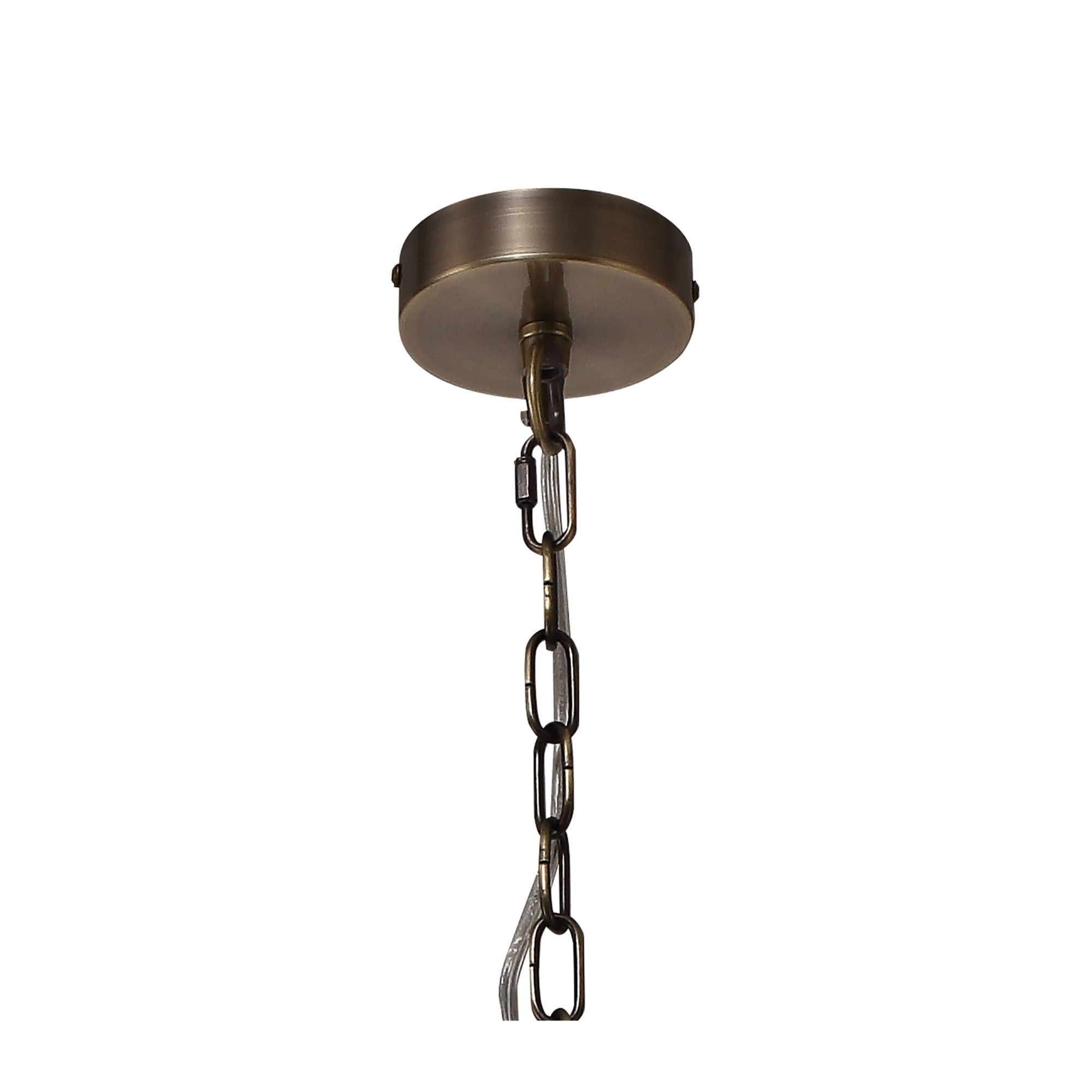 Fabula Elmhurst Pendant - Antique Brass & Amber Glass