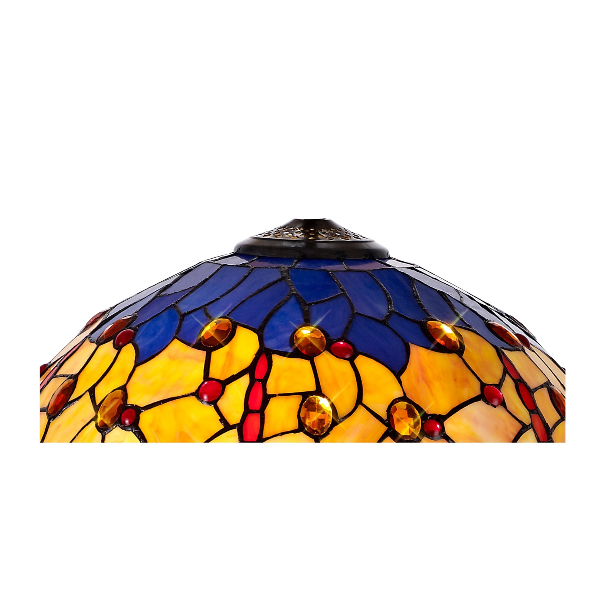 Fabula Hornbeam 40cm Tiffany Shade - Blue & Orange - Shade Only