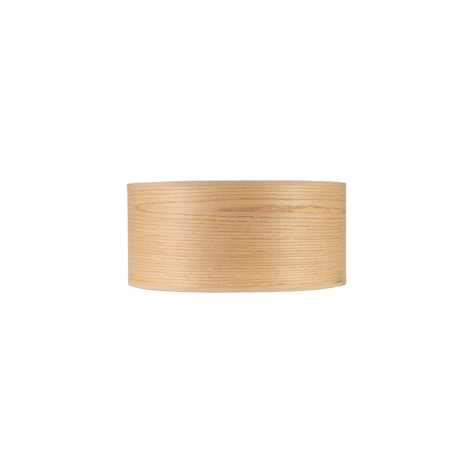 Fabula Buckhurst Round 395 x 180mm Wood Effect Shade - Light Oak & White Laminate - Shade Only
