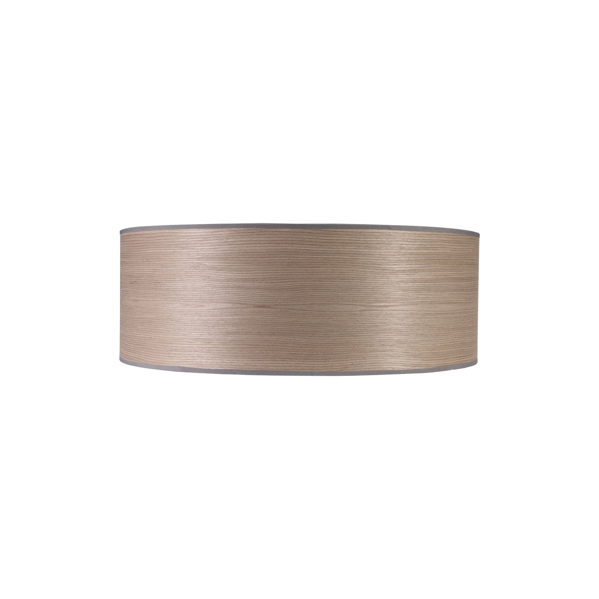 Fabula Buckhurst Round 600 x 210mm Wood Effect Shade - Grey Oak & White Laminate - Shade Only