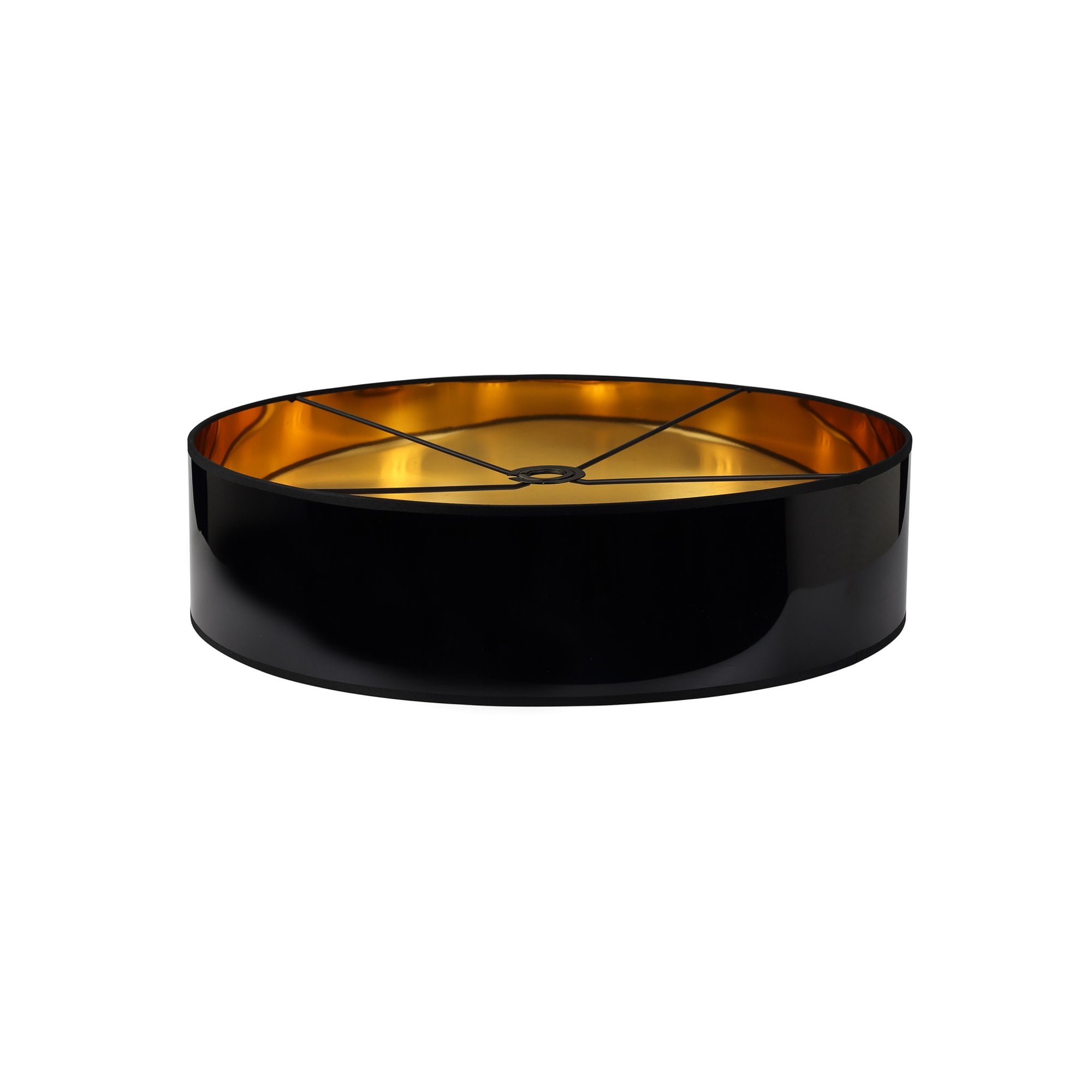 Fabula Buckhurst Round 600 x 150mm Shade - Gold & Black - Shade Only