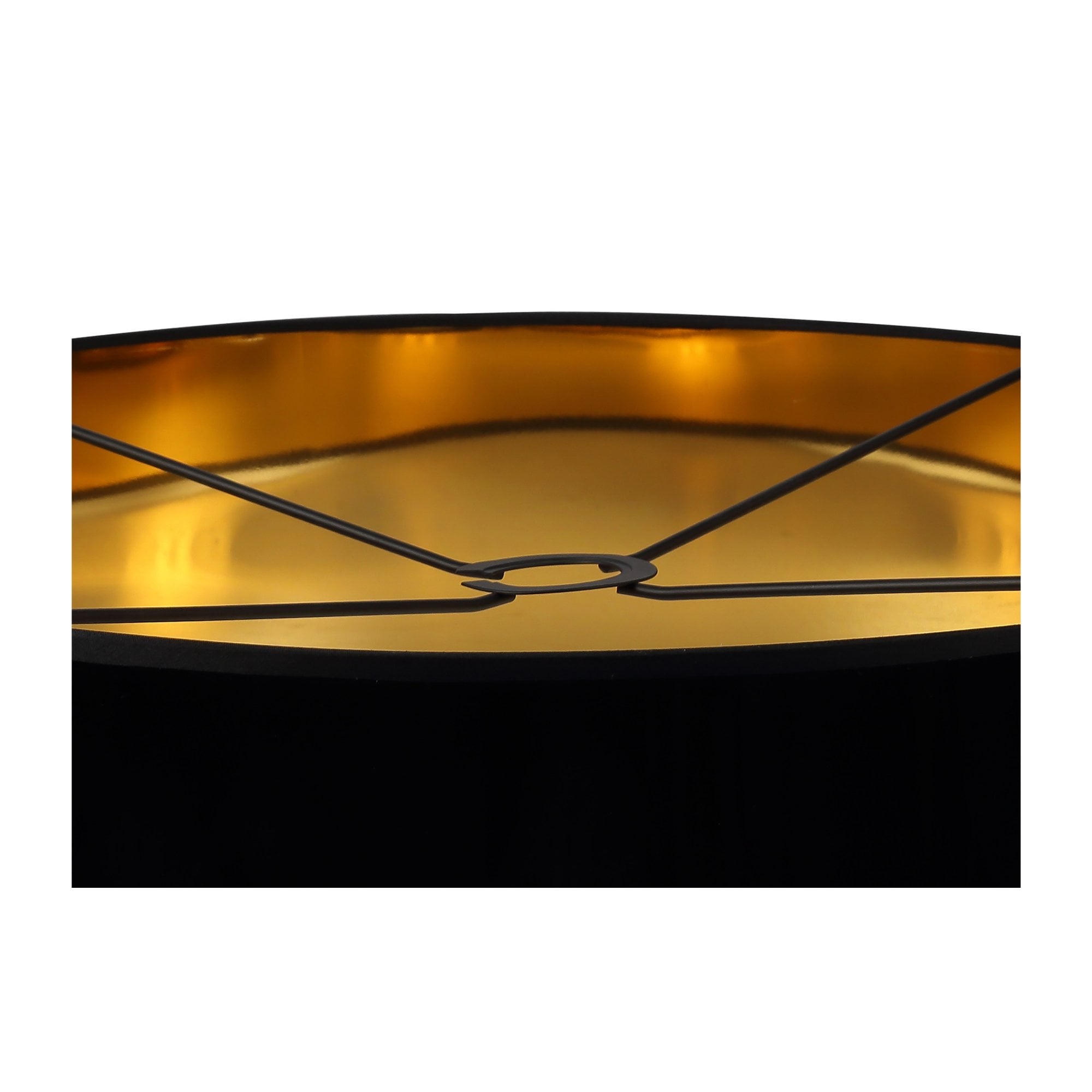 Fabula Buckhurst Round 600 x 150mm Shade - Gold & Black - Shade Only