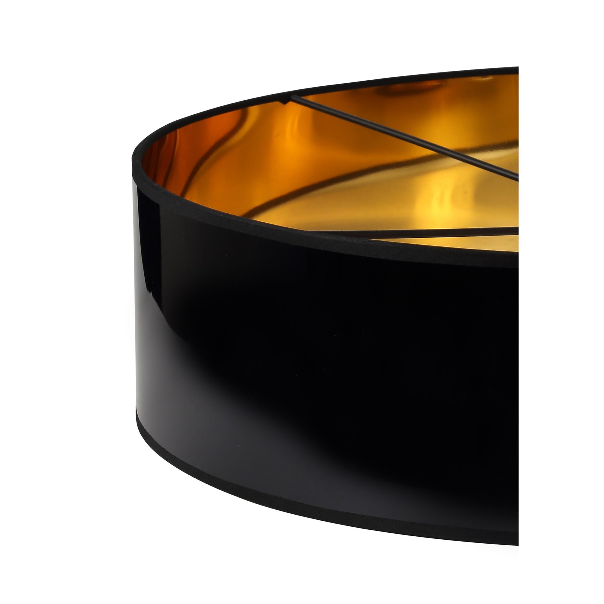 Fabula Buckhurst Round 600 x 150mm Shade - Gold & Black - Shade Only