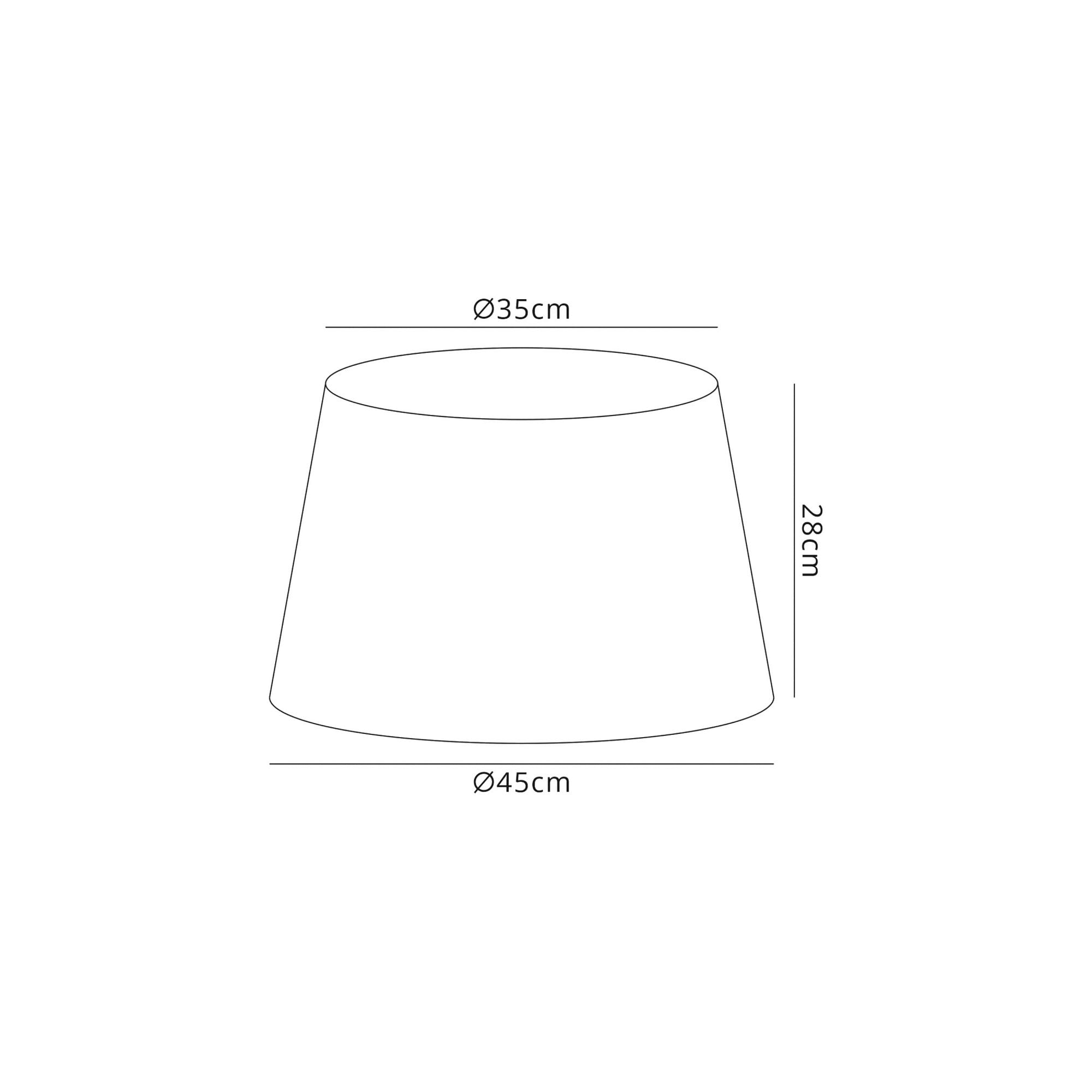 Fabula Buckhurst Round 350/450 x 280mm Fabric Shade - Multi & White Laminate - Shade Only