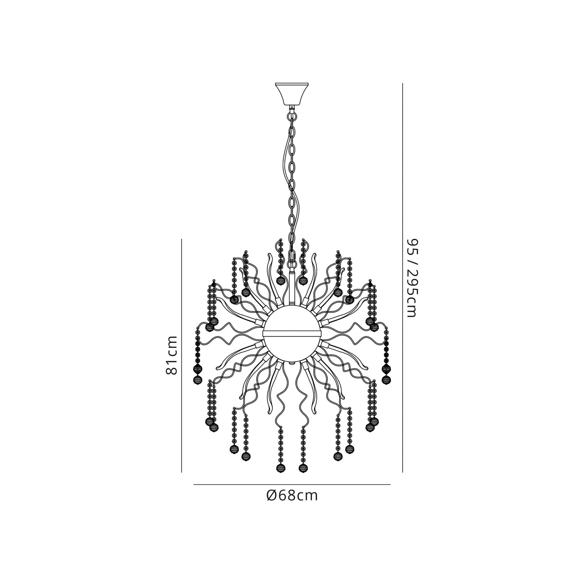 Fabula Alderton Dimmable 24 Light LED Pendant - Polished Chrome