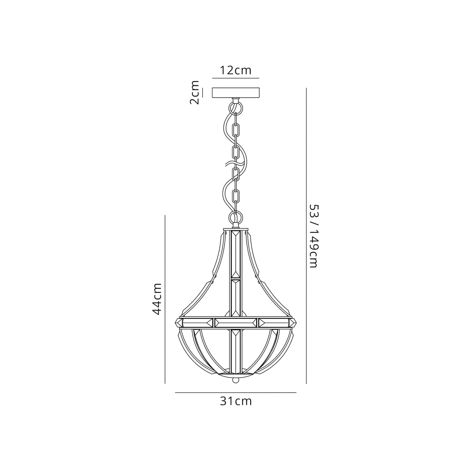 Fabula Woodford Single Teardrop Pendant - Polished Nickel