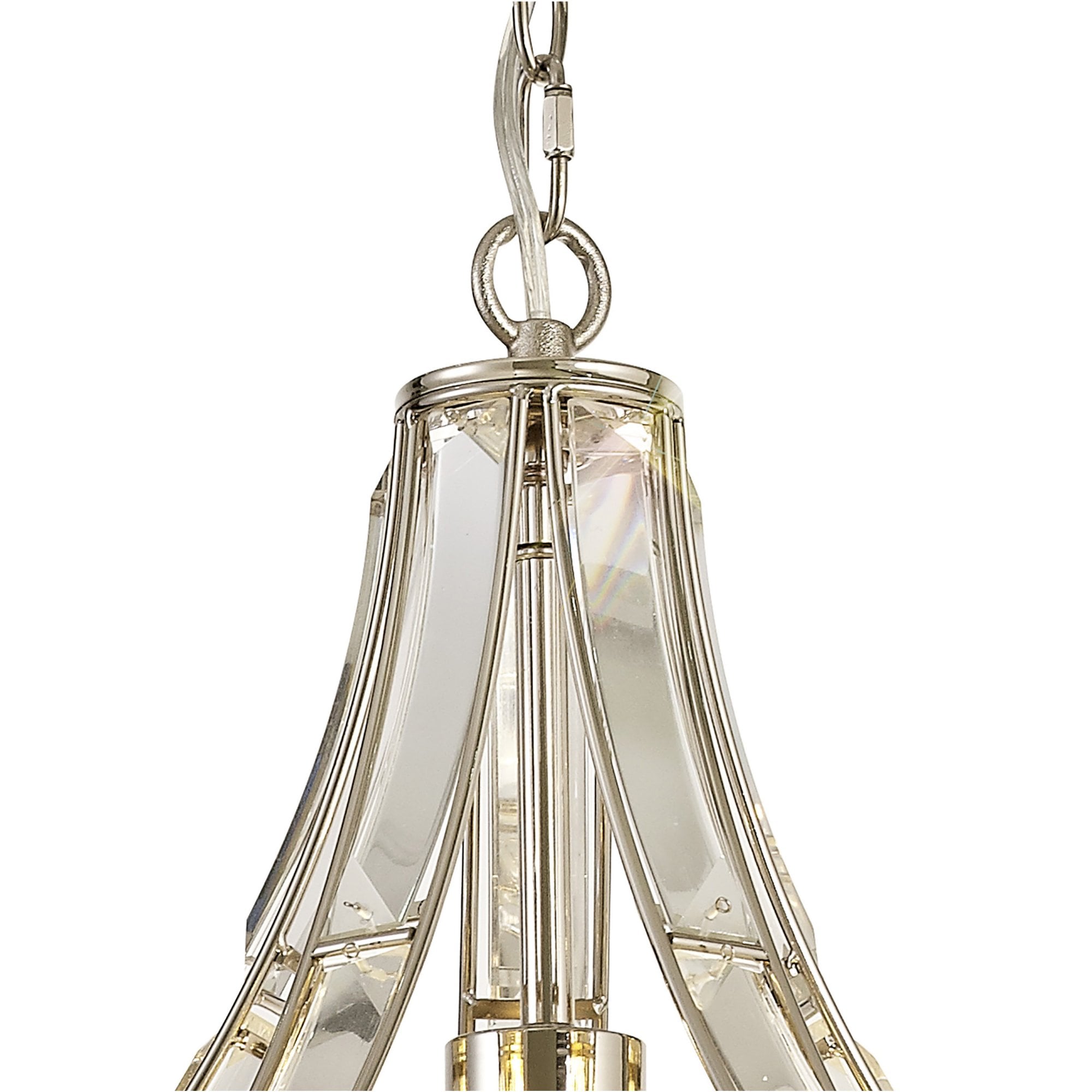 Fabula Woodford Single Teardrop Pendant - Polished Nickel