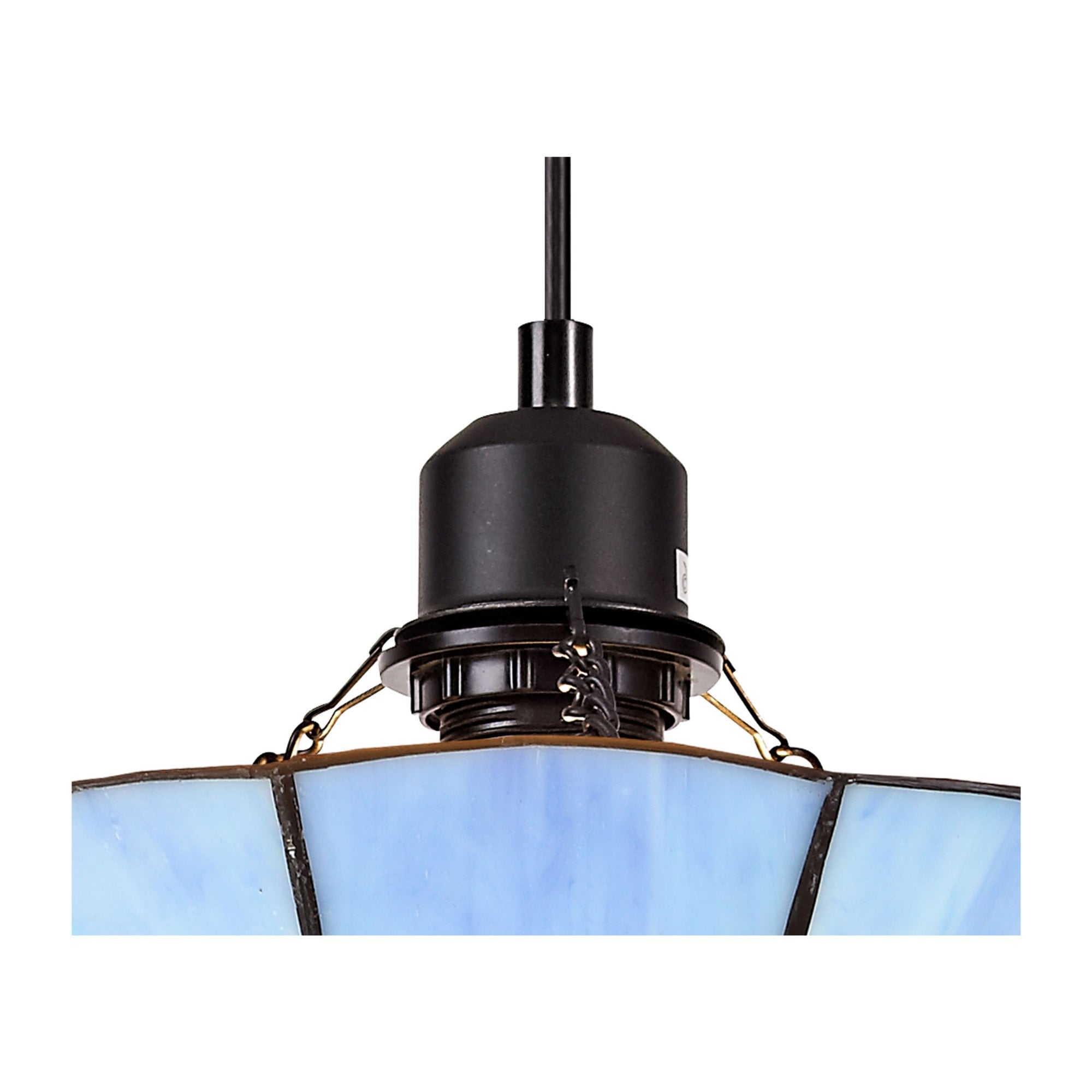 Fabula Althorne Single Pendant - 35cm Tiffany Shade - Rich Blue