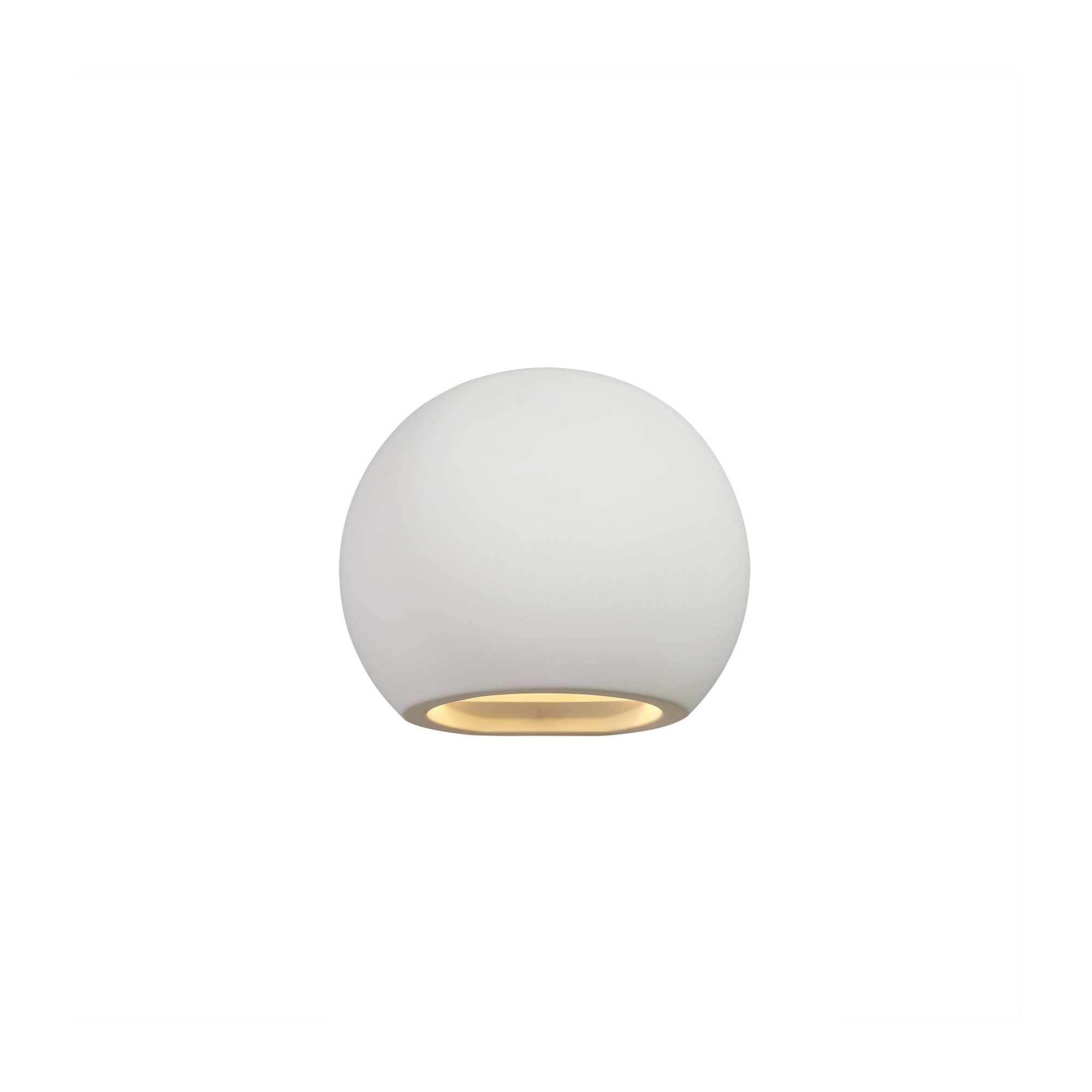 Fabula Theydon Round Ball Up & Down Wall Lamp - White Paintable Gypsum