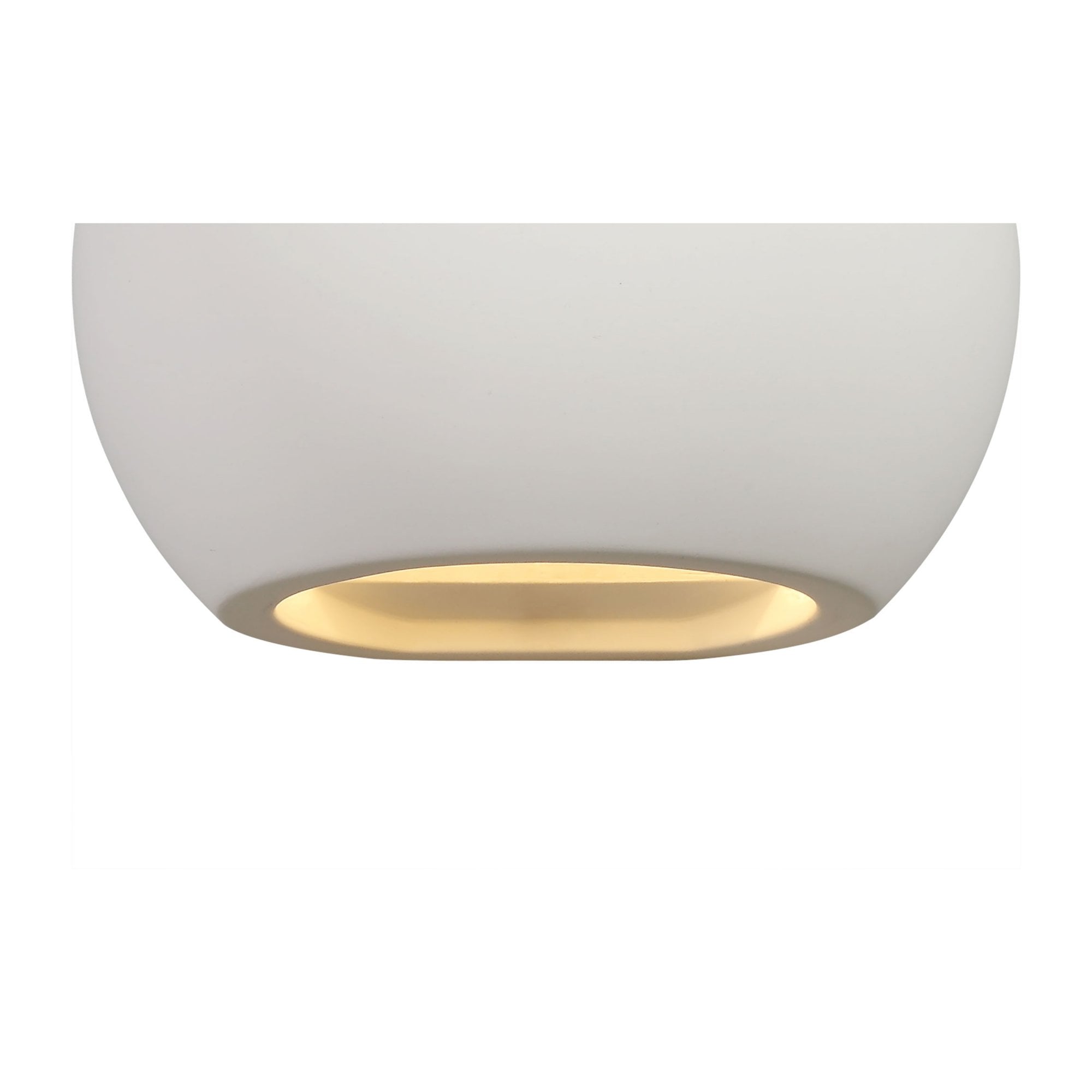 Fabula Theydon Round Ball Up & Down Wall Lamp - White Paintable Gypsum