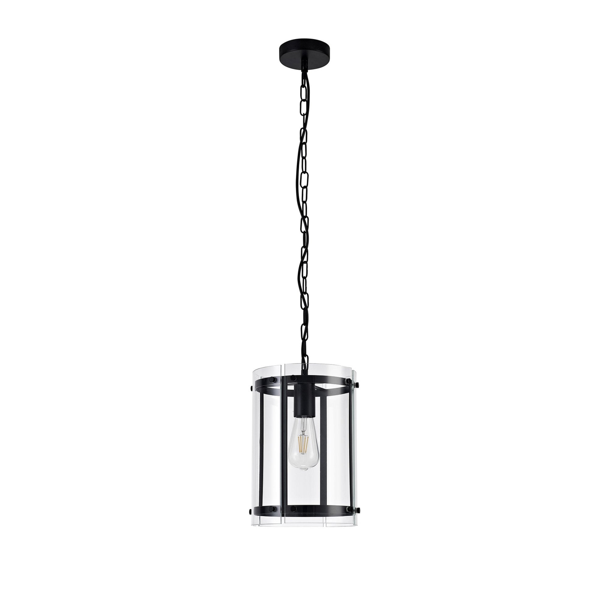 Fabula Regents Single Pendant - Matt Black
