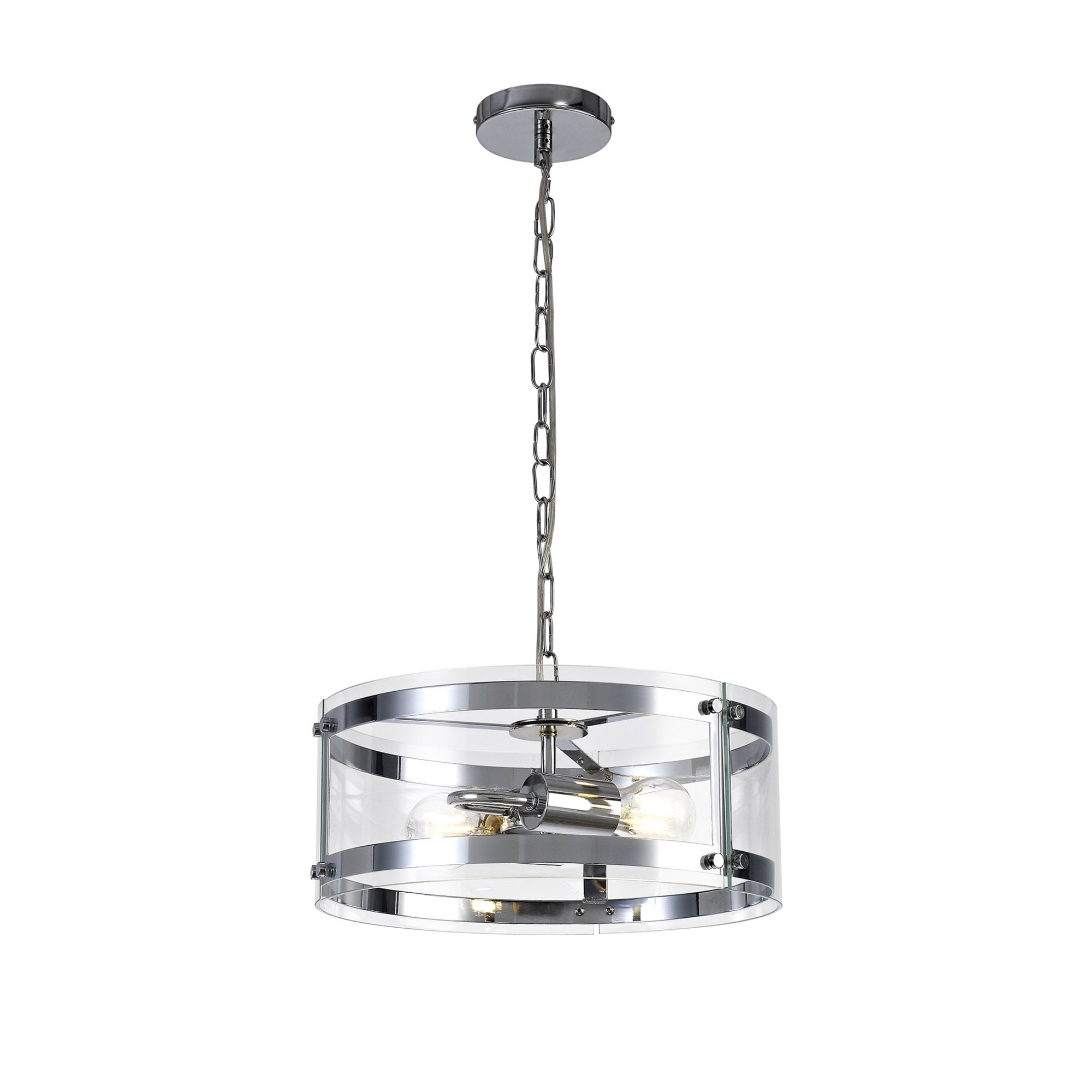 Fabula Regents 2 Light Pendant - Polished Chrome