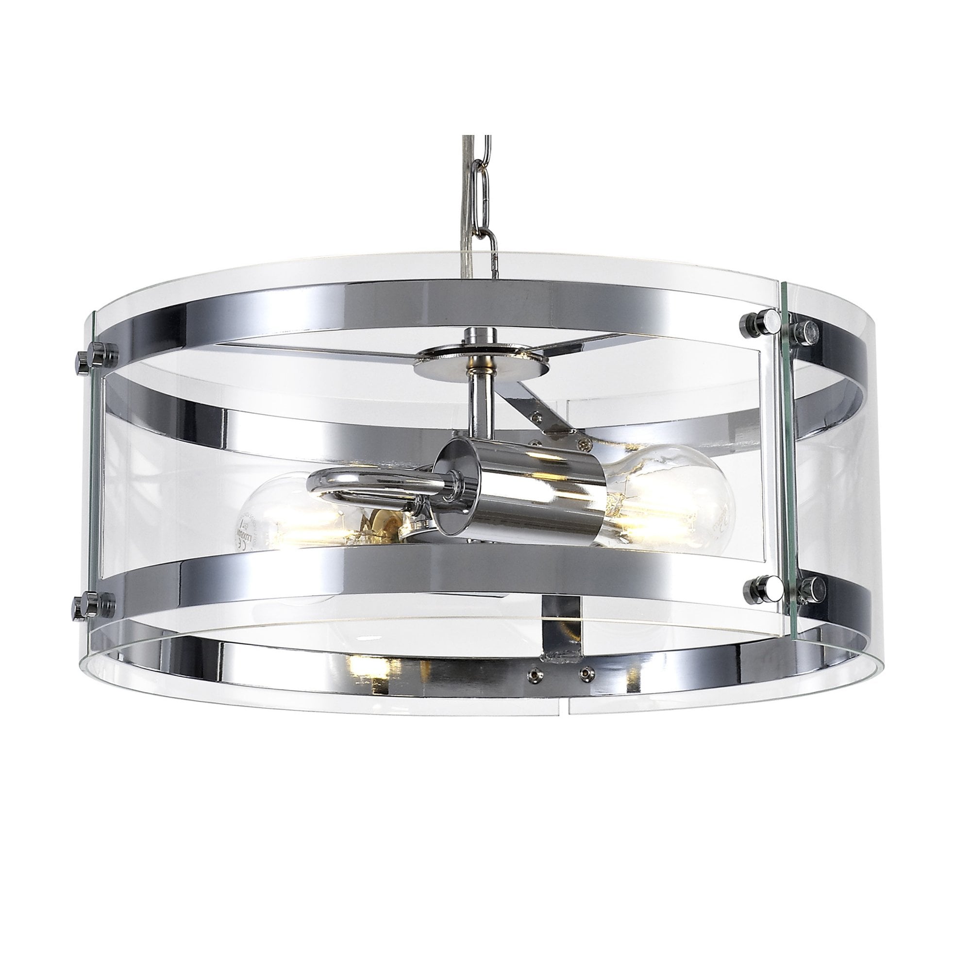 Fabula Regents 2 Light Pendant - Polished Chrome