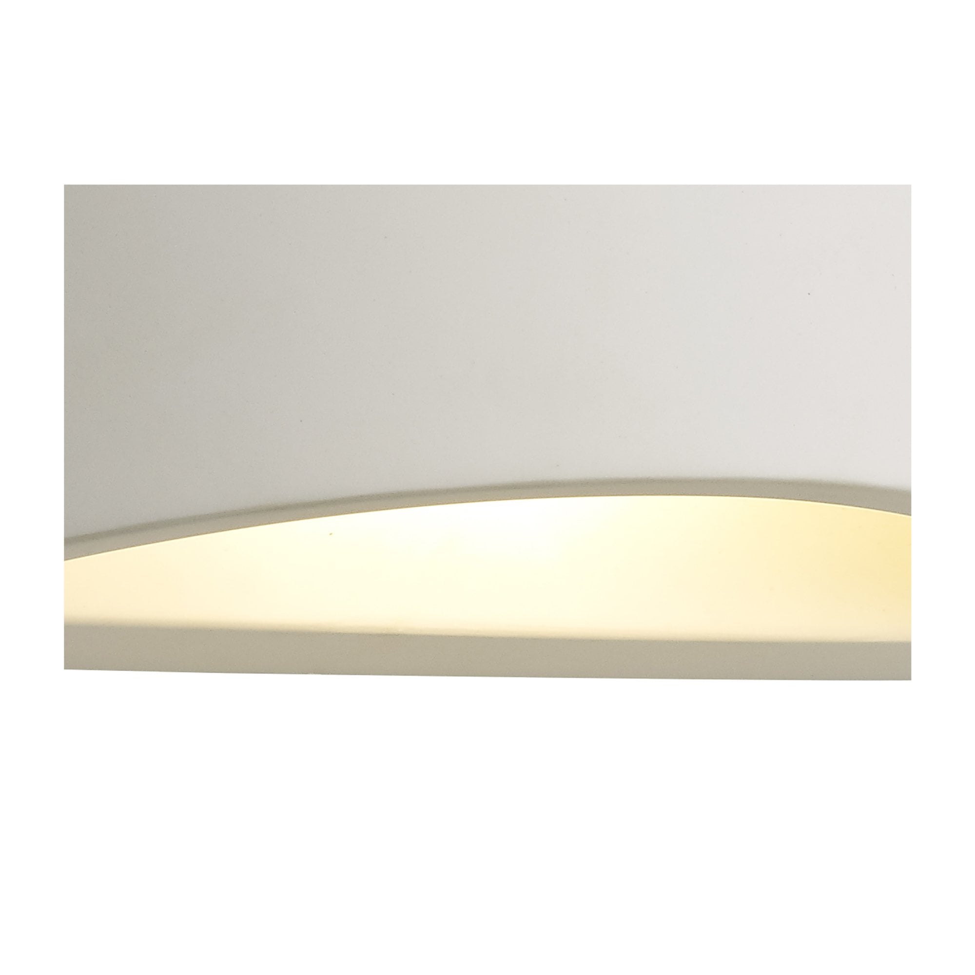 Fabula Theydon Rectangular Wall Lamp - White Paintable Gypsum