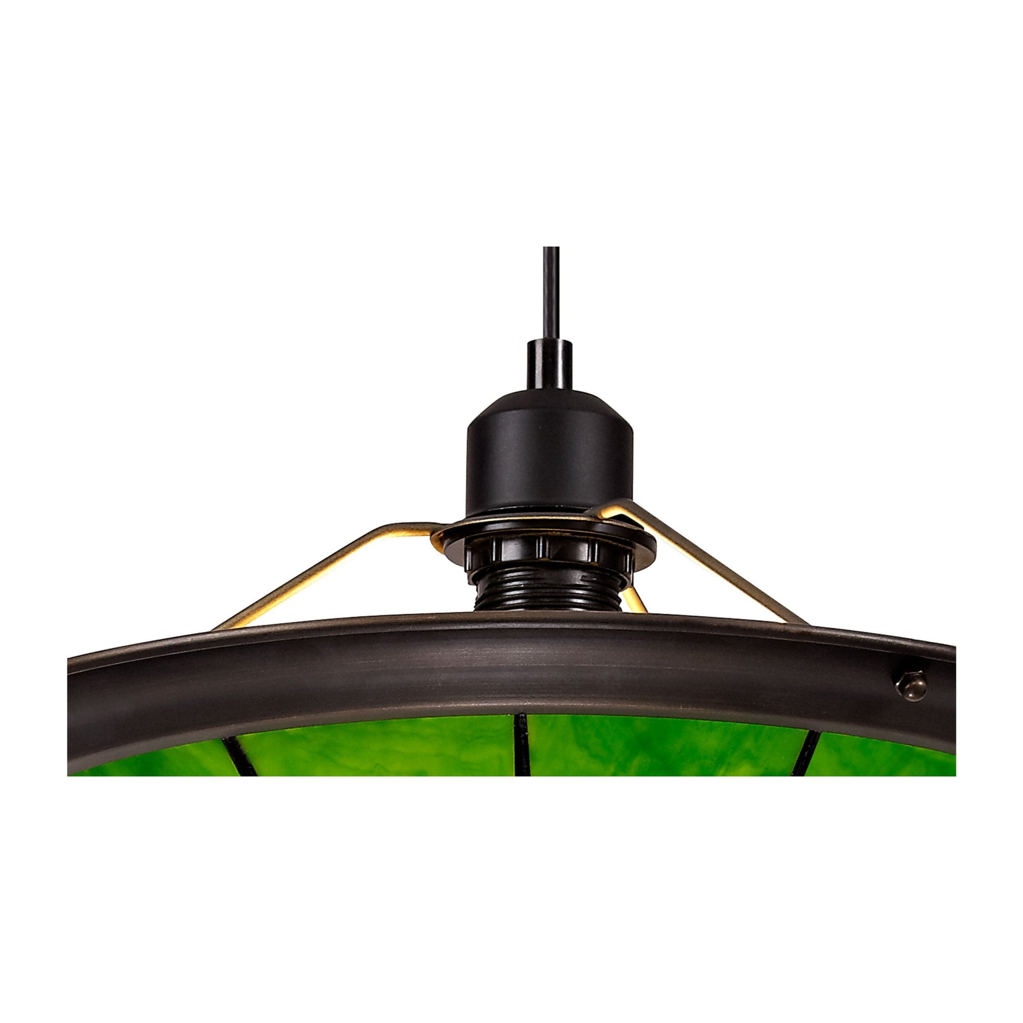 Fabula Althorne Single Pendant - 35cm Tiffany Shade - Green