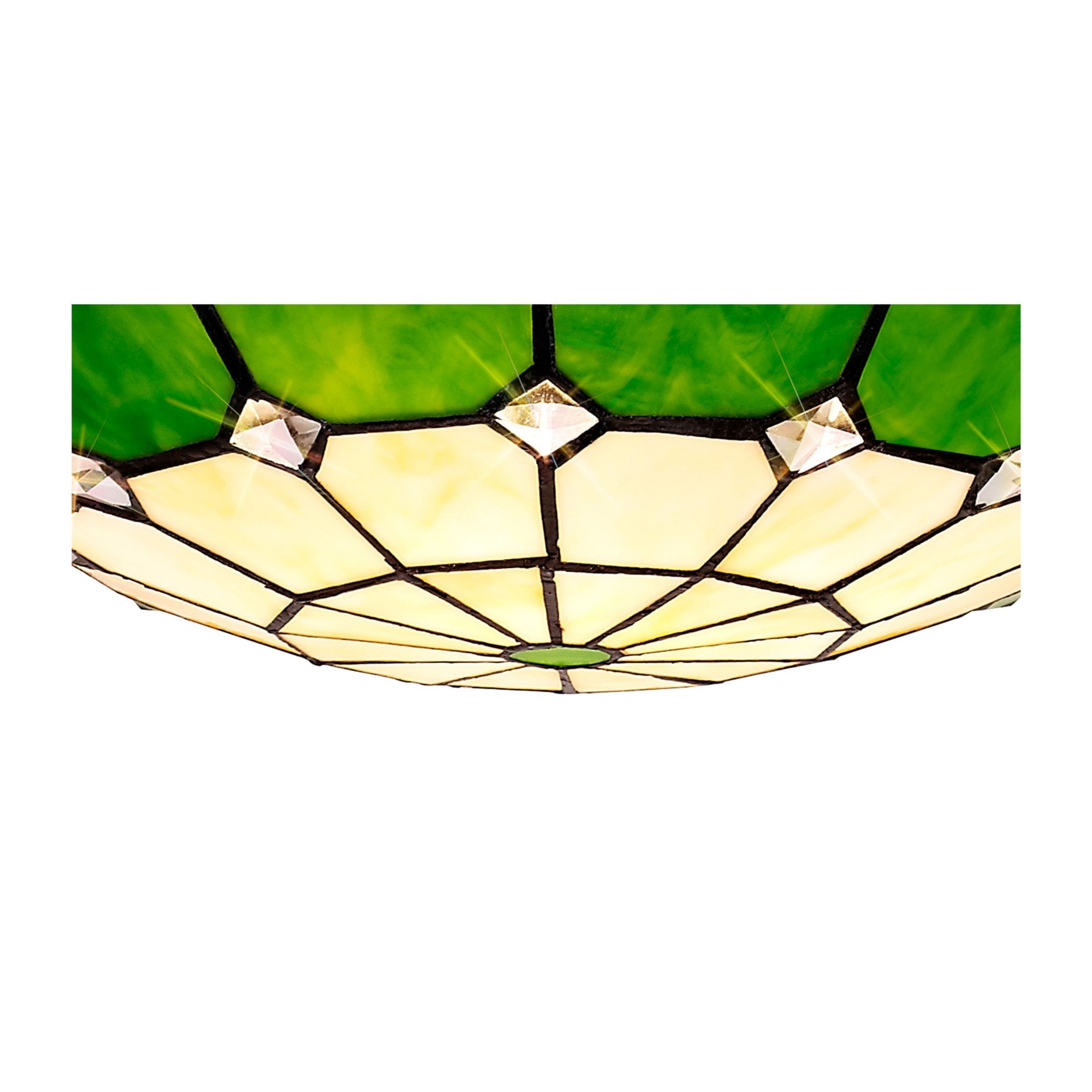 Fabula Althorne Single Pendant - 35cm Tiffany Shade - Green