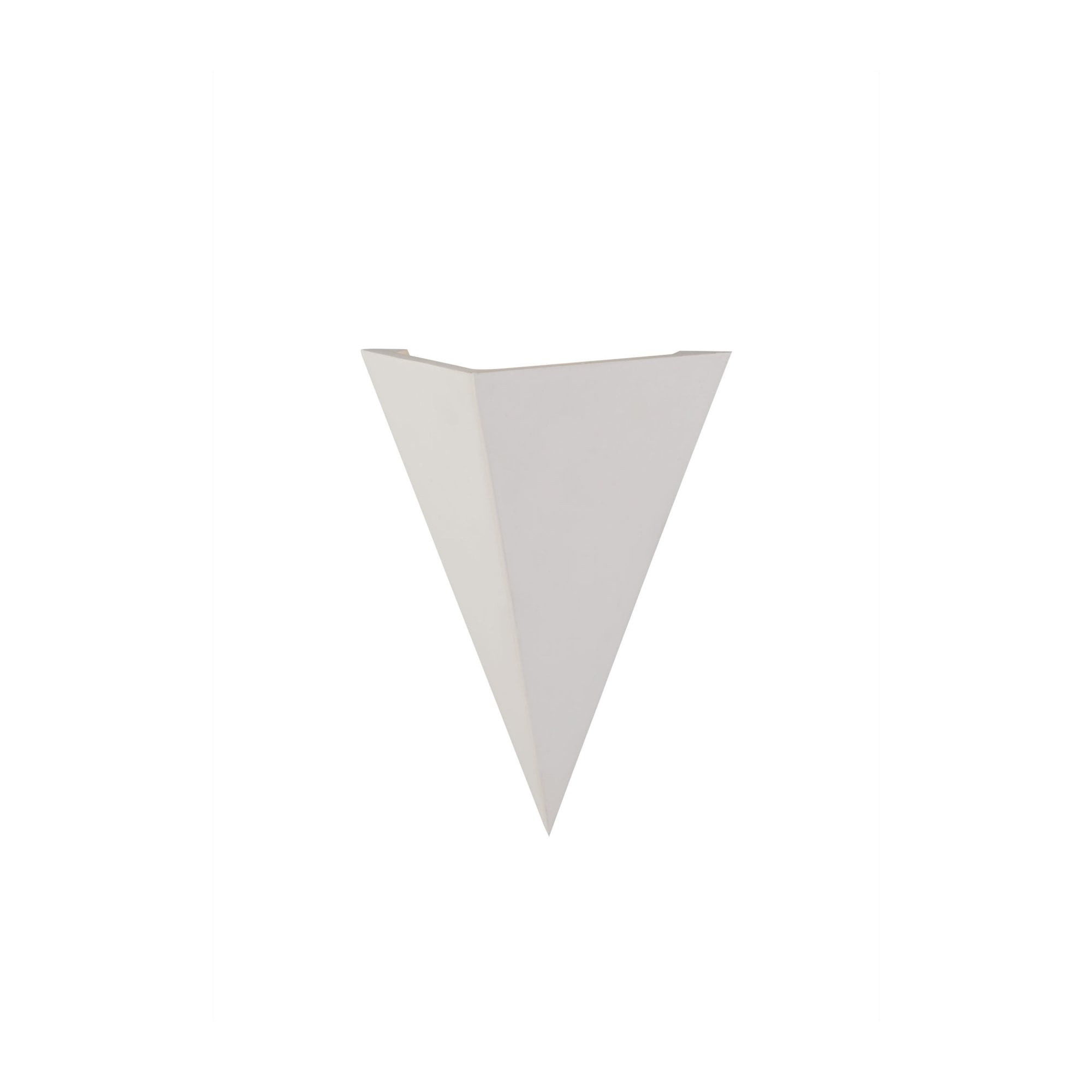 Fabula Theydon Triangle Wall Lamp - White Paintable Gypsum