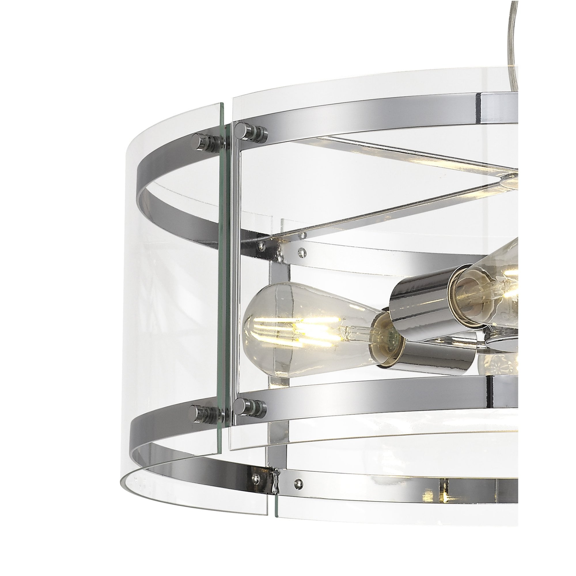 Fabula Regents 4 Light Pendant - Polished Chrome