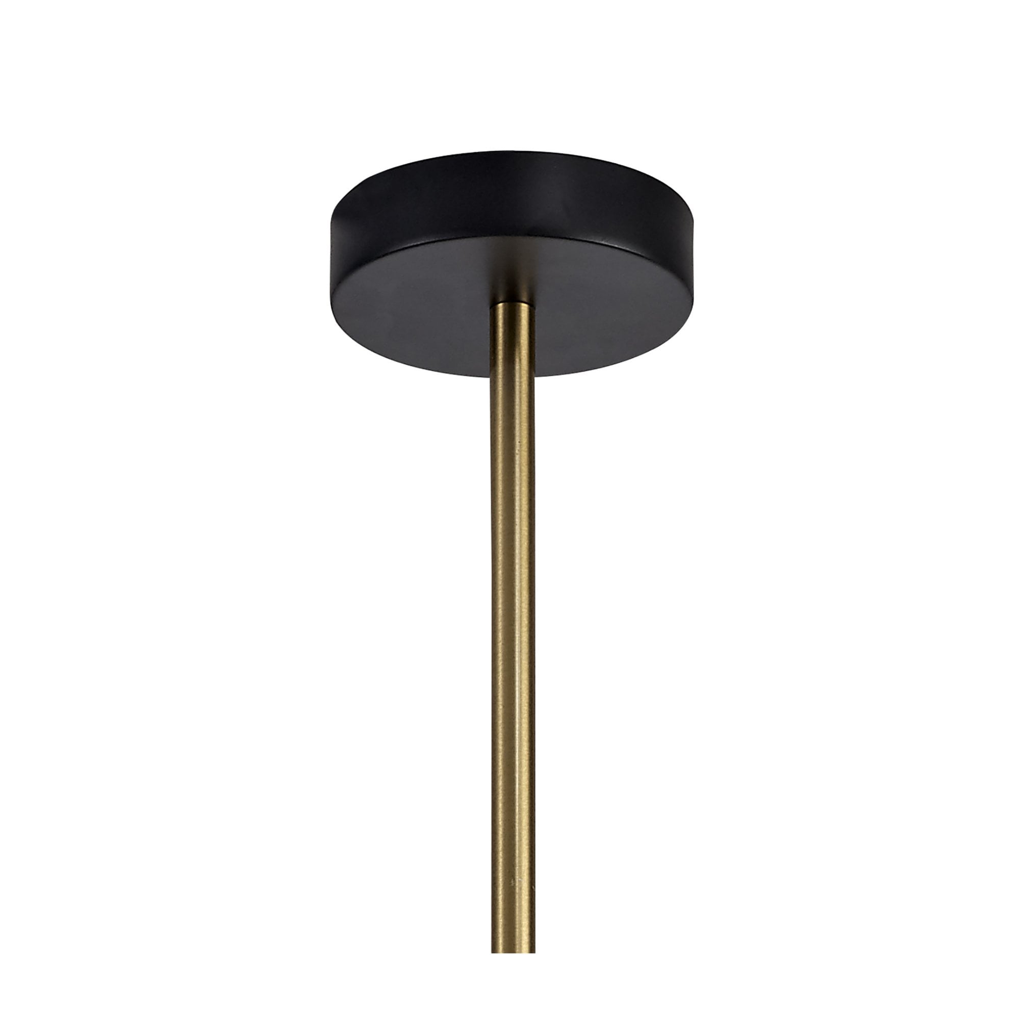 Fabula Debden 4 Light Semi-Flush/Pendant - Black & Satin Gold