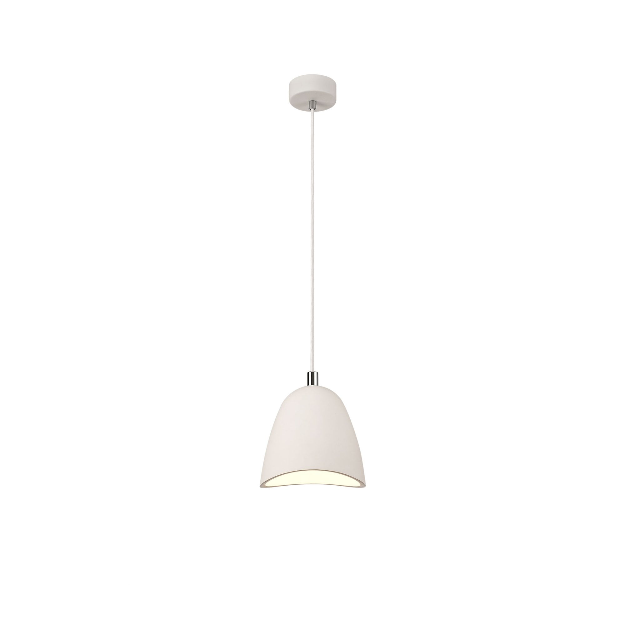 Fabula Theydon Medium Pendant - White Paintable Gypsum