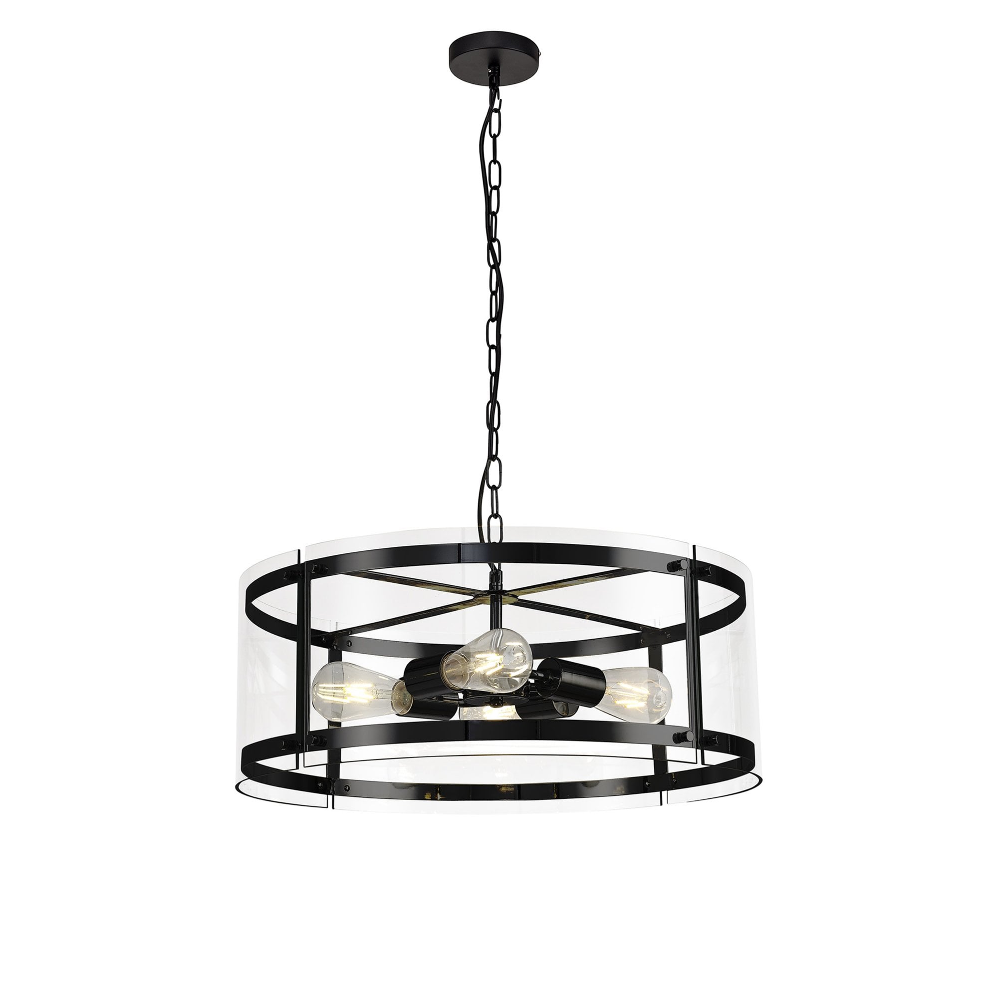 Fabula Regents 4 Light Pendant - Matt Black