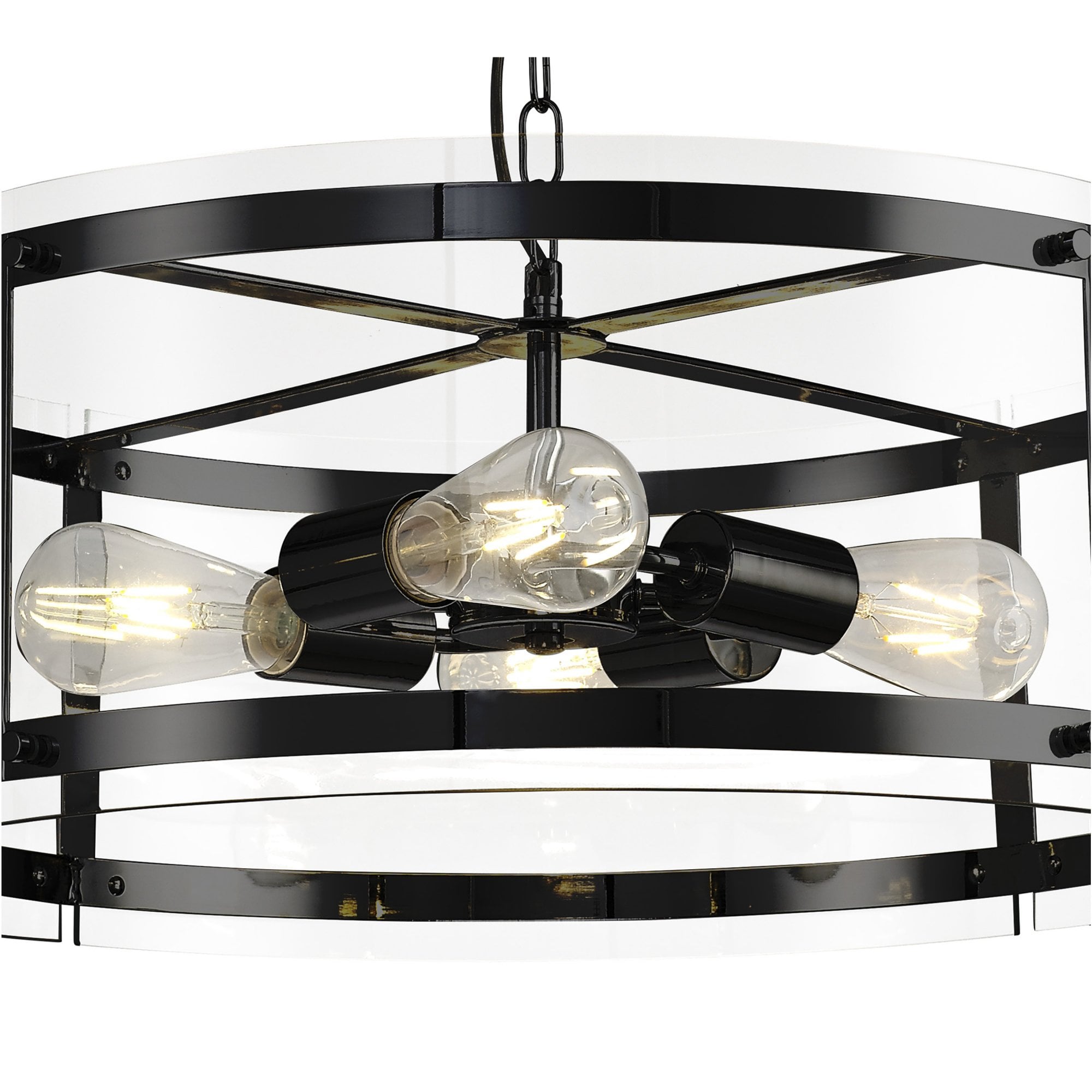 Fabula Regents 4 Light Pendant - Matt Black